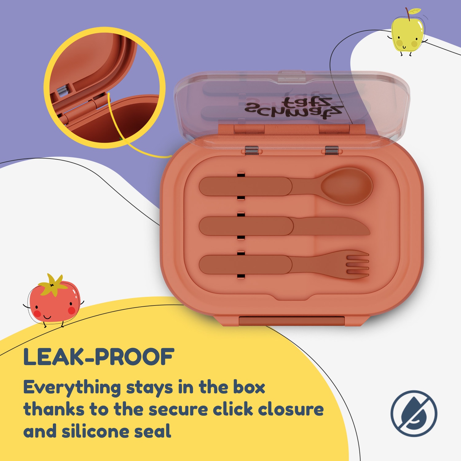 Klarstein Bunko plastový desiatový box s 3 priehradkami – Obrázok 4