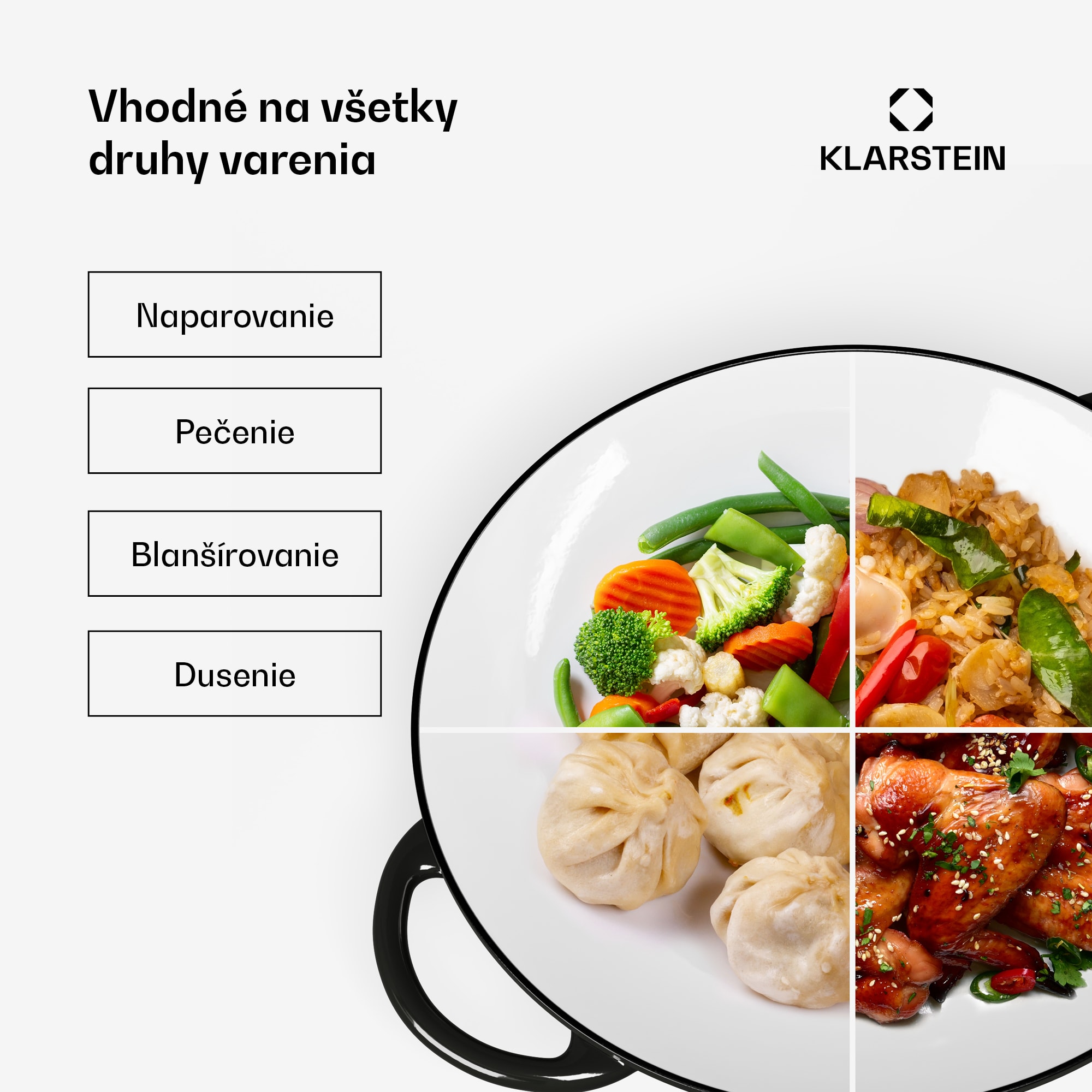 Klarstein Jersey Wok - čierny – Obrázok 2