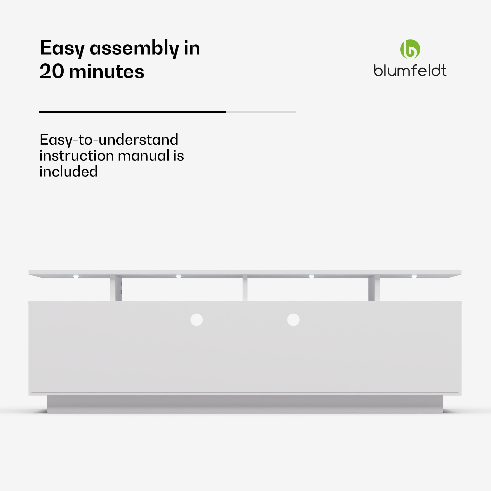 Blumfeldt Perth Lowboard, TV skrinka, 150 x 35 x 50 cm, LED – Obrázok 5