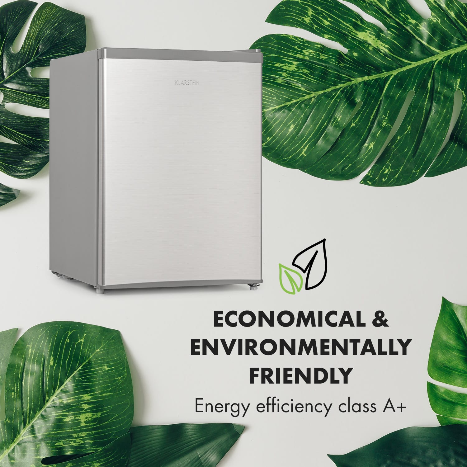Klarstein Cool Kid, mini chladnička, 66 l, mraziaci priečinok 4 l, 41 dB, energet. trieda F, brúsená nehrdzavejúca oceľ – Obrázok 4