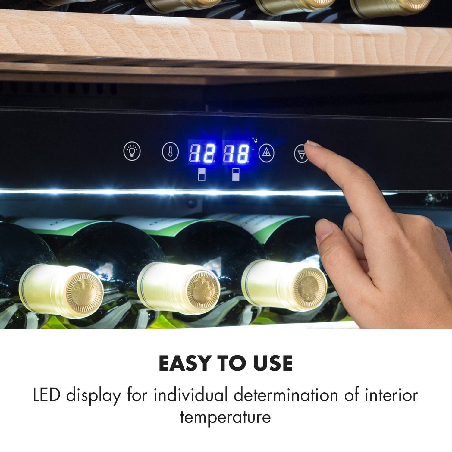 Klarstein Vinsider 35D Onyx Edition, vstavaná vinotéka, energet. trieda G – Obrázok 3