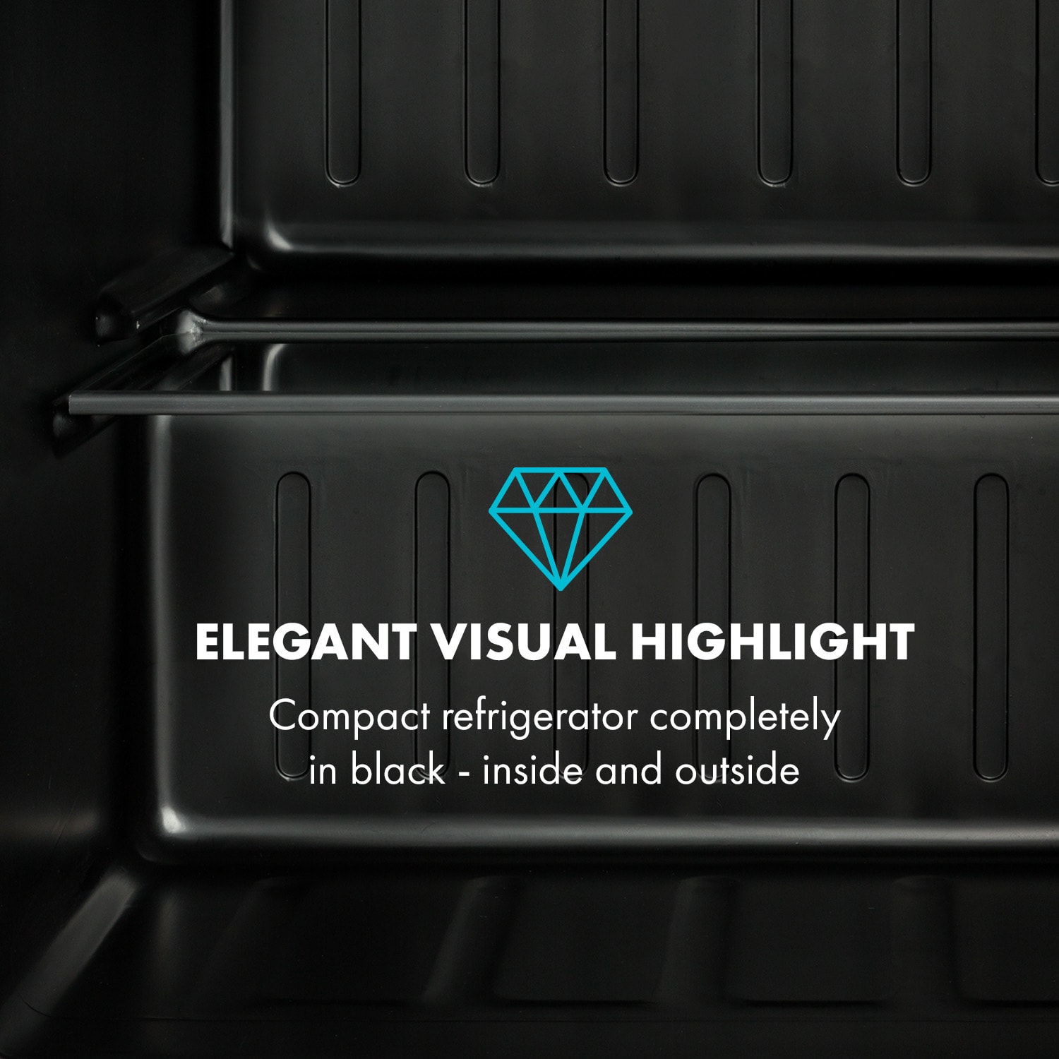 Klarstein Obsidian, chladnička, 46 l, priehradka na zeleninu – Obrázok 3