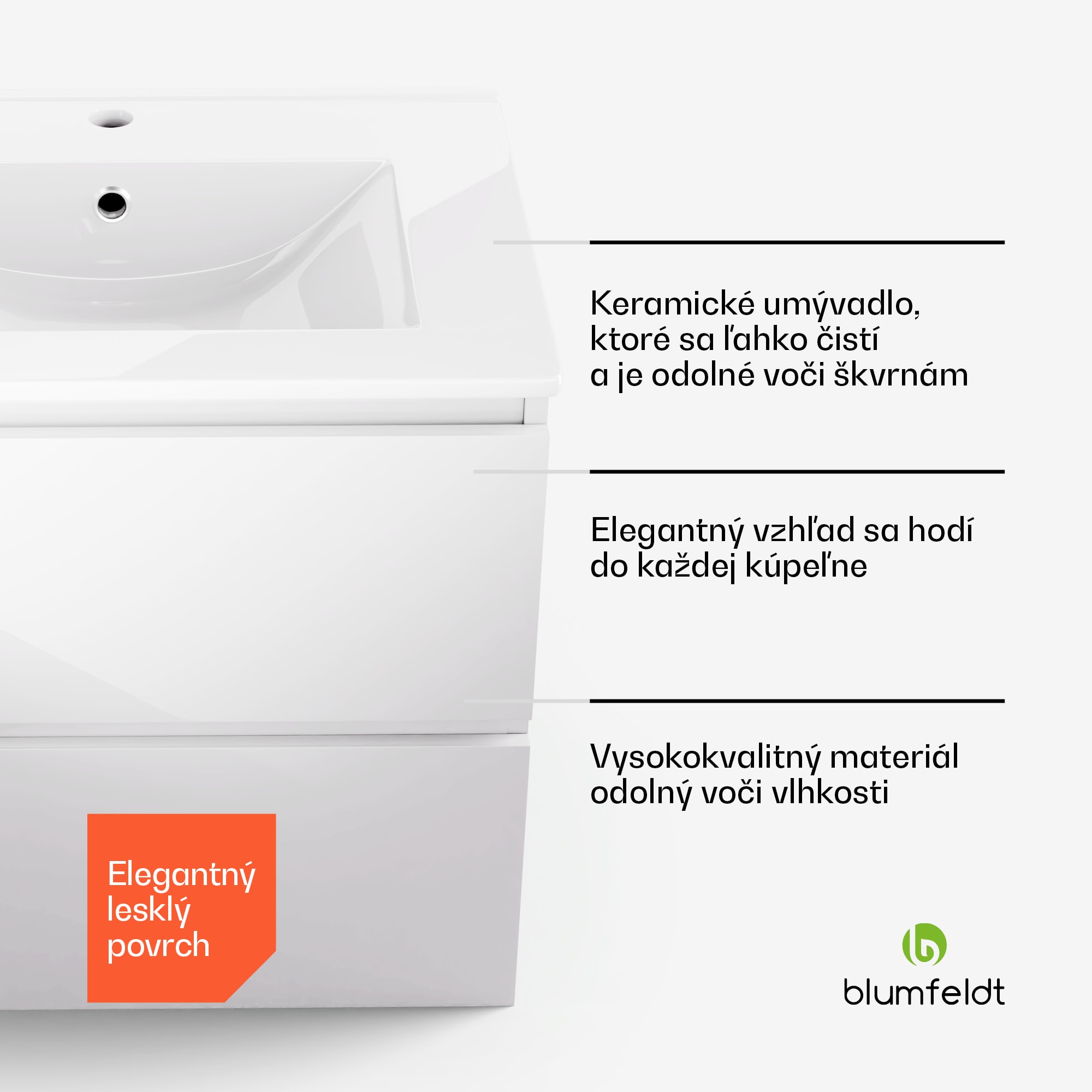 Blumfeldt Johnstone, umývadlo a skrinka do kúpeľne, 60 cm, keramické umývadlo, zatváranie Soft-Close – Obrázok 3