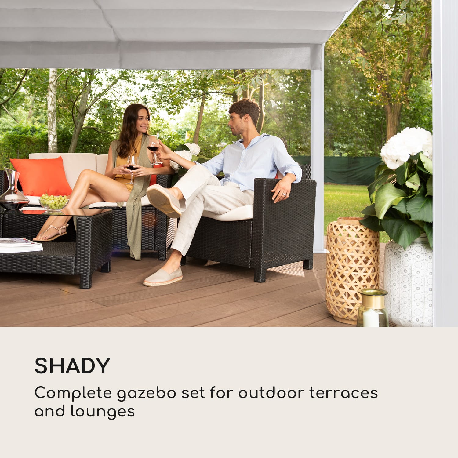 Blumfeldt Pantheon Cortina, pavilón, so strechou, 3x6 m, 4 bočné diely – Obrázok 2