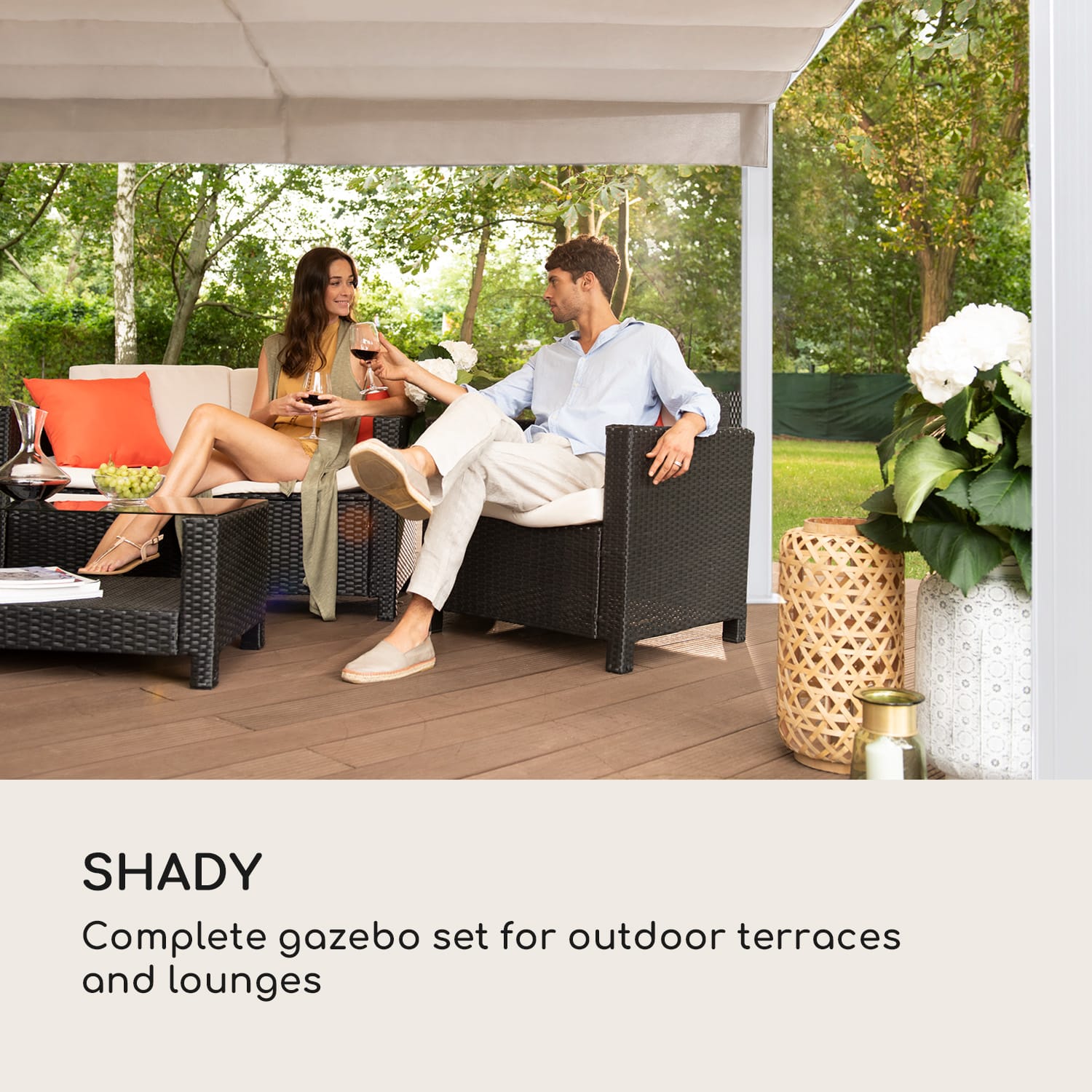 Blumfeldt Pantheon Cortina, pavilón, so strechou, 3x6 m, 4 bočné diely – Obrázok 2