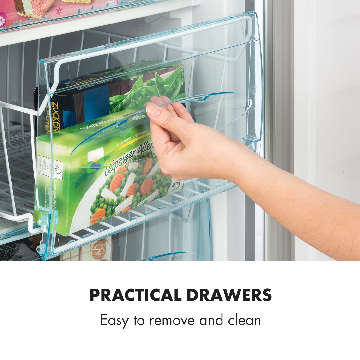 Klarstein Garfield XL, mraznička, 60 l, 80 W, 4 hviezdičky, prevádzková hlučnosť: 41 dB – Obrázok 4