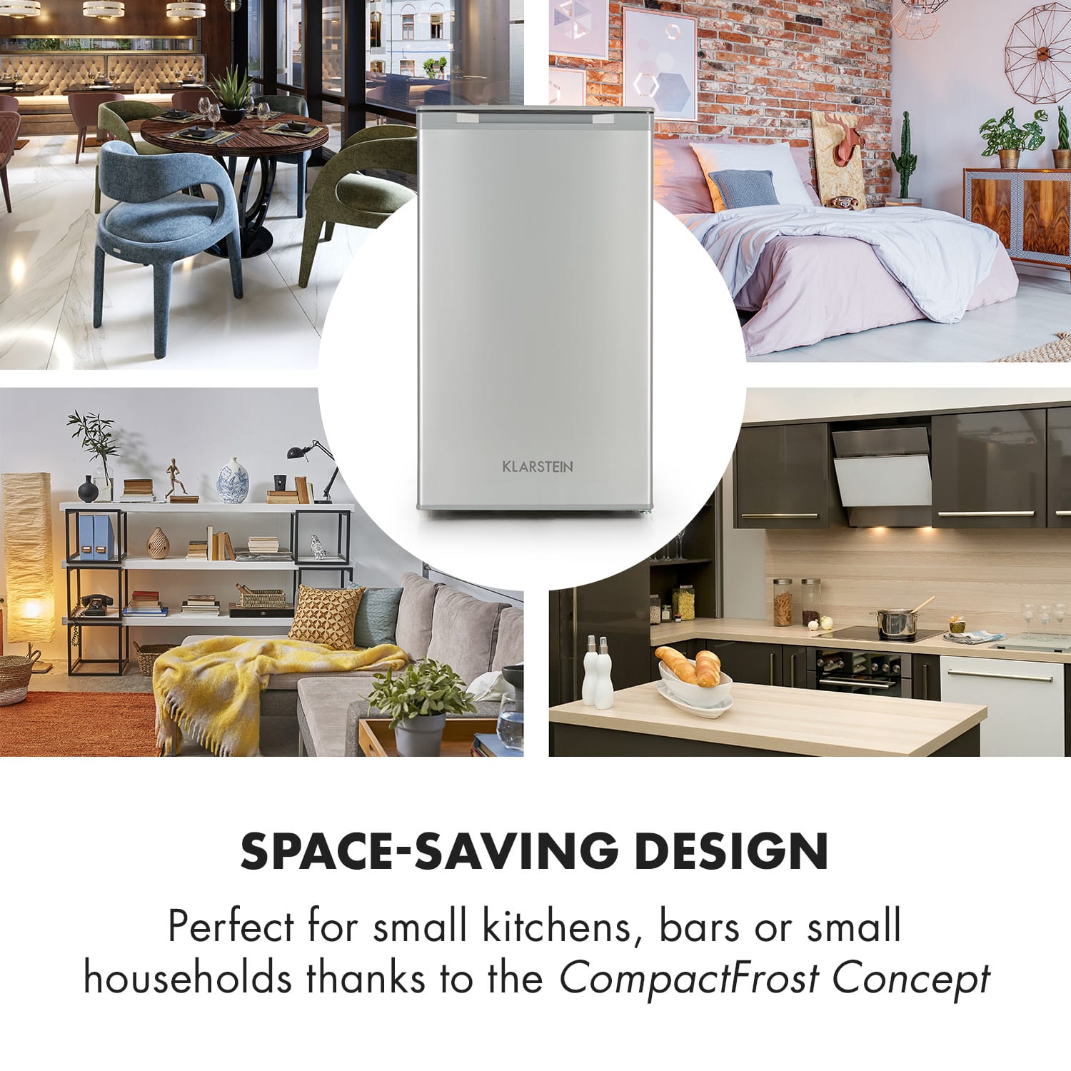 Klarstein Garfield XL, mraznička, 60 l, 80 W, 4 hviezdičky, prevádzková hlučnosť: 41 dB – Obrázok 5