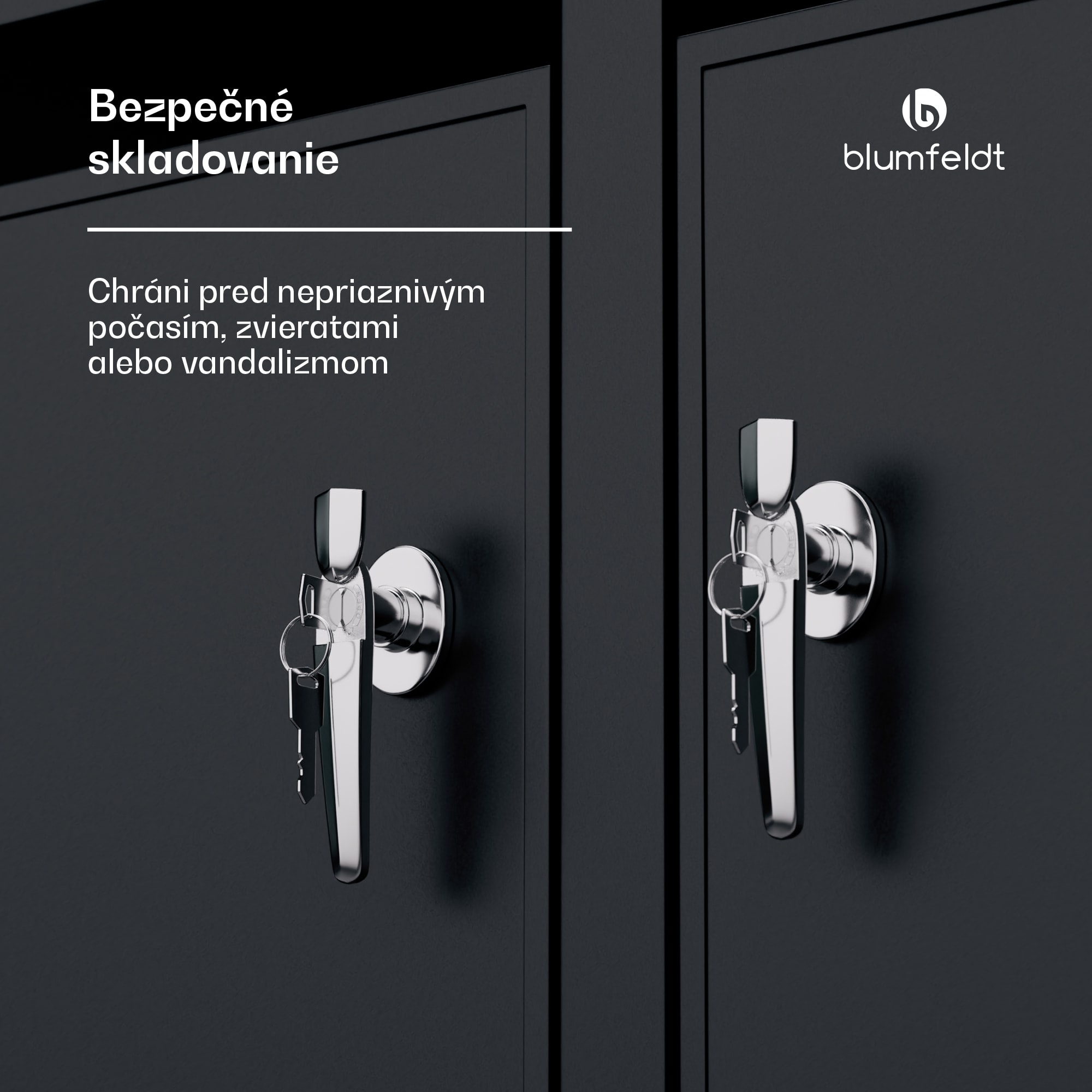 Blumfeldt BinSafe, box na odpadky, 2 odpadkové koše, 240 l, uzamykateľný, pozinkovaná oceľ odolná voči poveternostným vplyvom – Obrázok 4