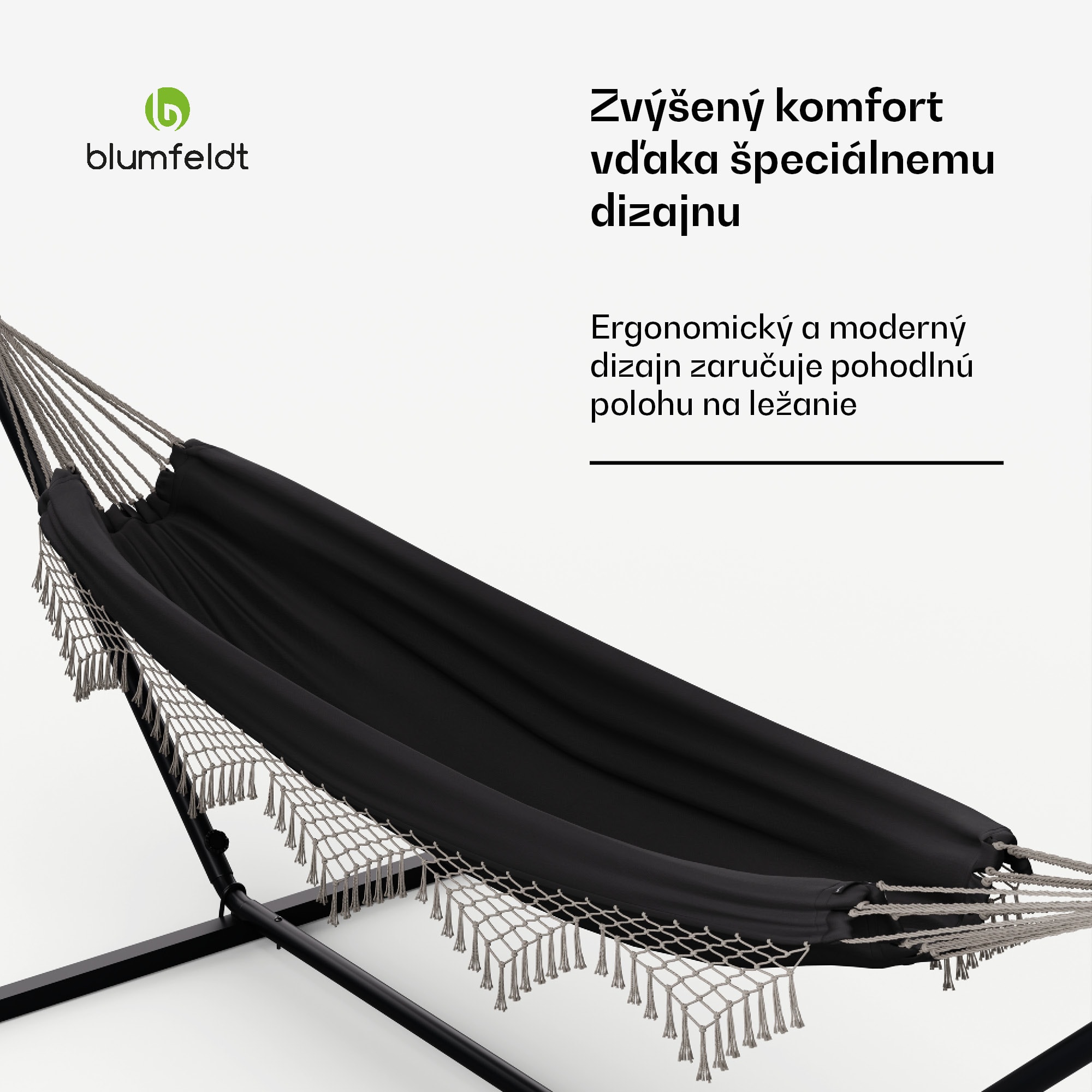 Blumfeldt SwayStation Boho hojdacia sieť, 400 x 116 cm, odolná proti poveternostným vplyvom, odolná proti hrdzi – Obrázok 4