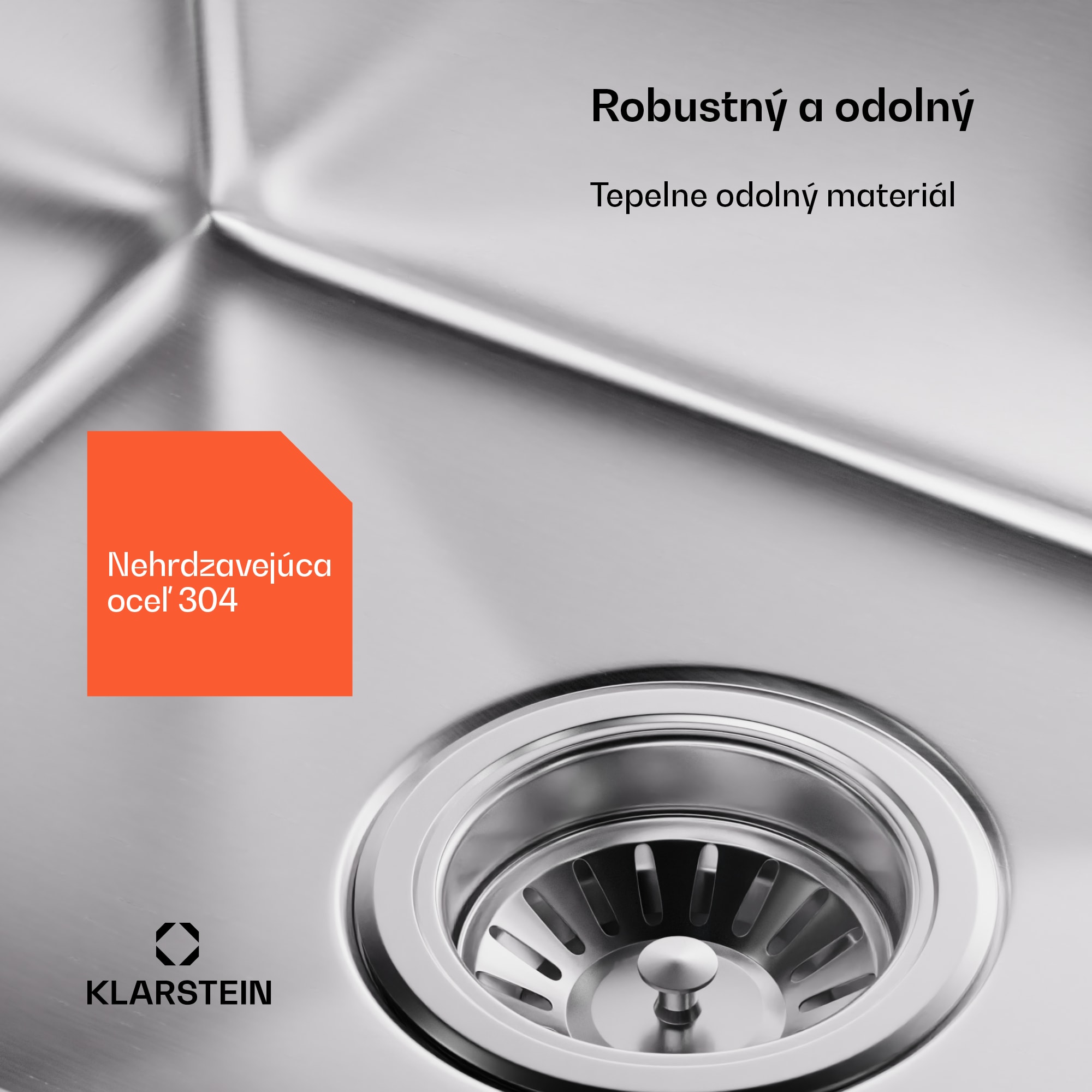 Klarstein TitanSteel kuchynský drez s odkvapkávačom, 79 x 44 cm, nehrdzavejúca oceľ, odolný voči poškriabaniu, odolný voči teplu – Obrázok 4