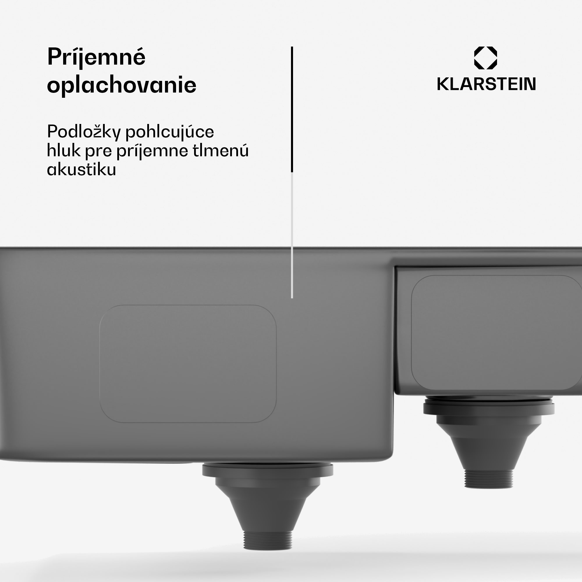 Klarstein TitanSteel kuchynský drez, 61 x 50 cm, 2 umývadlá, nehrdzavejúca oceľ, žiaruvzdorný – Obrázok 5