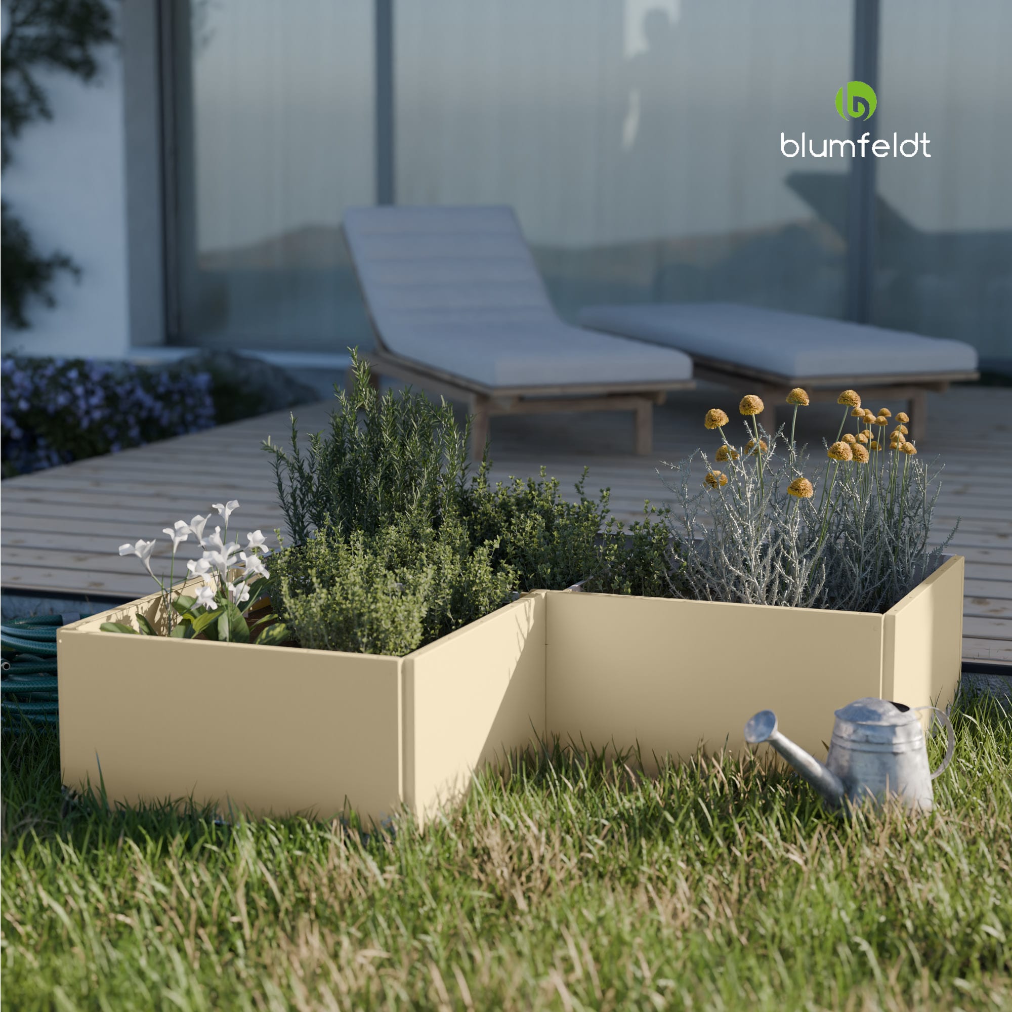 Blumfeldt Versagrow vyvýšený záhon s 8 modulmi, individuálny tvar, hrúbka 1 mm, nehrdzavejúca oceľ – Obrázok 5