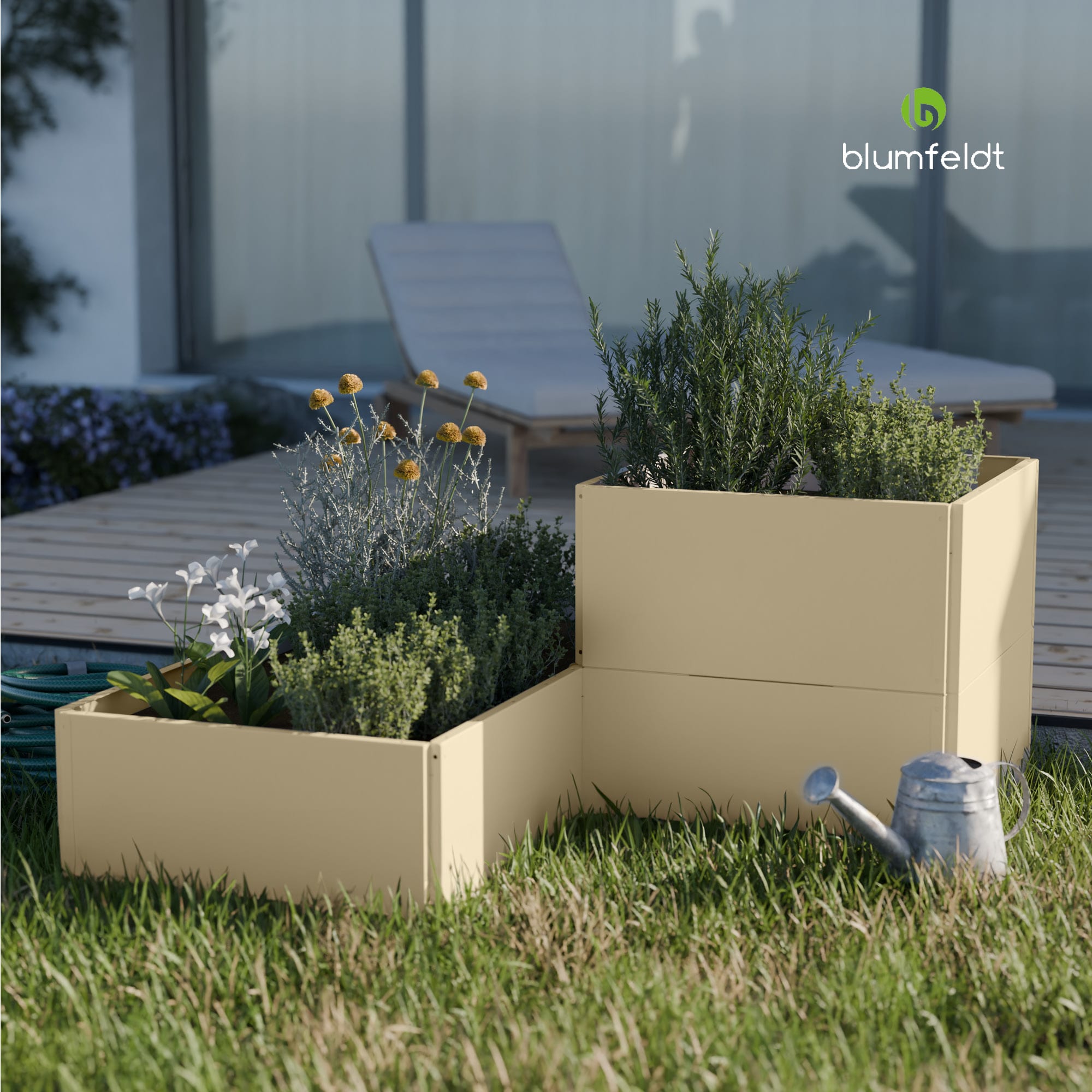 Blumfeldt Versagrow vyvýšený záhon s 12 modulmi, individuálny tvar, hrúbka 1 mm, nehrdzavejúca oceľ – Obrázok 5