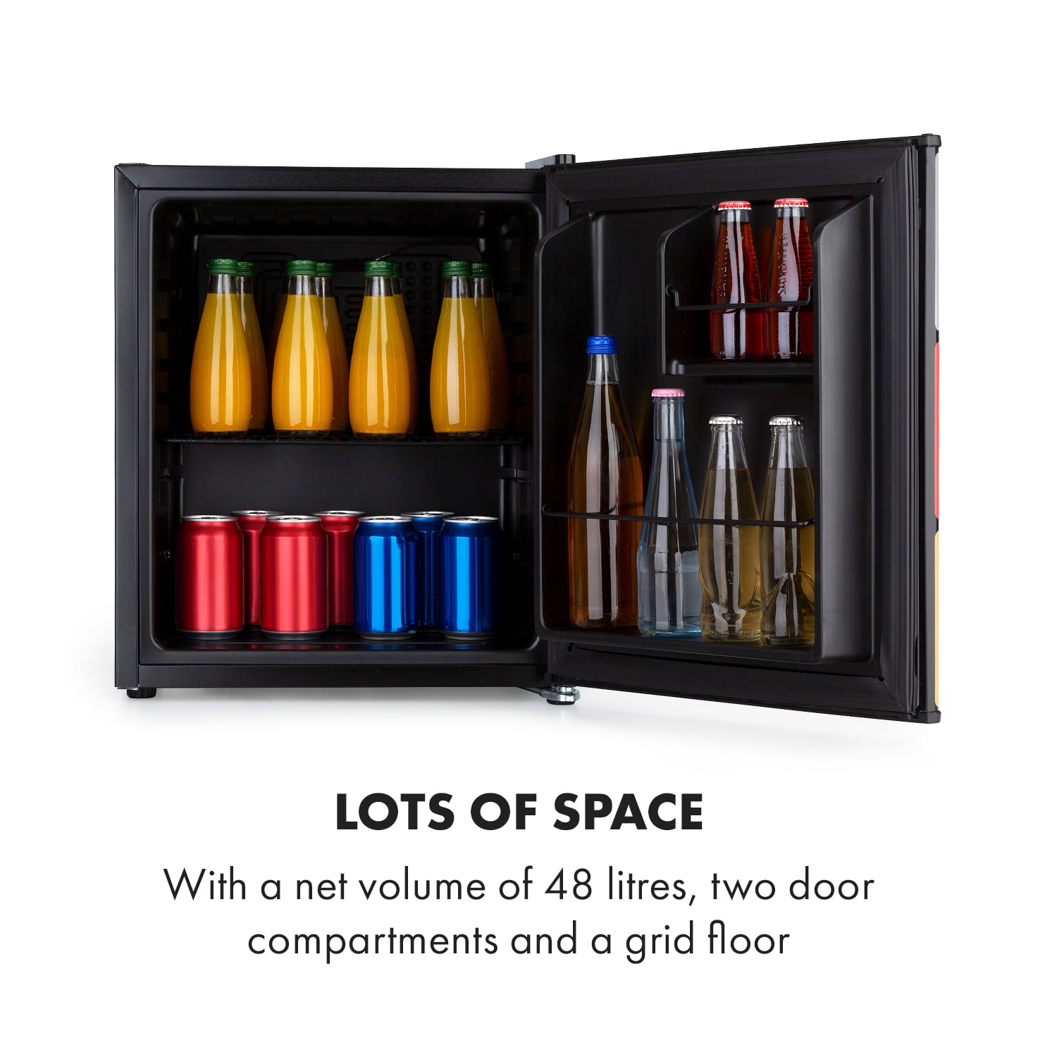 Klarstein Solve, chladnička, mini bar, 48 l, dizajn magickej kocky – Obrázok 3