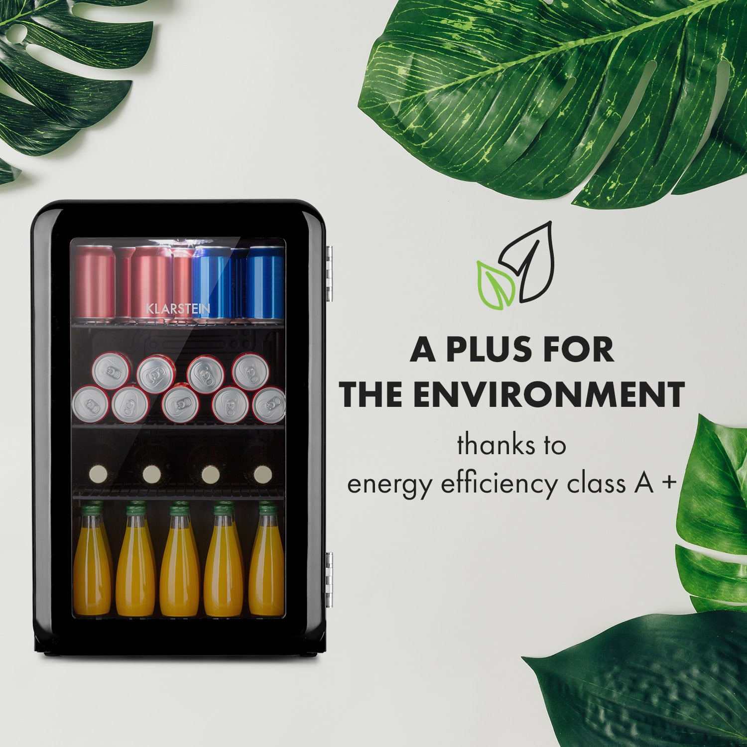 Klarstein PopLife, chladnička na nápoje, chladnička, 70 l, 0-10°C, retro dizajn, LED – Obrázok 4