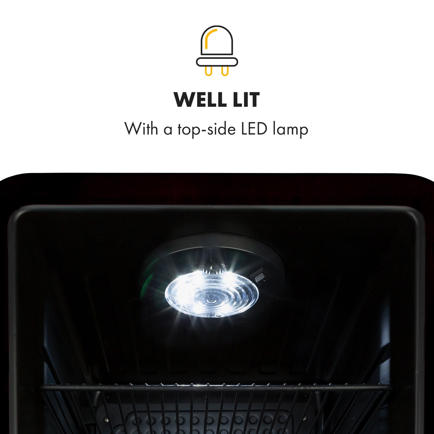 Klarstein PopLife, chladnička na nápoje, chladnička, 70 l, 0-10°C, retro dizajn, LED – Obrázok 5