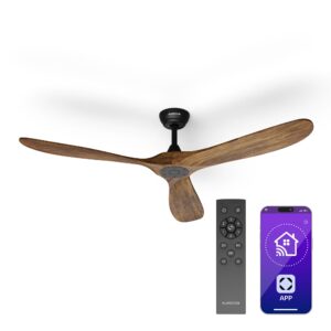 Klarstein Bahama Breeze Smart Stropný ventilátor , lopatky rotora z masívneho dreva, diaľkové ovládanie + ovládanie pomocou aplikácie
