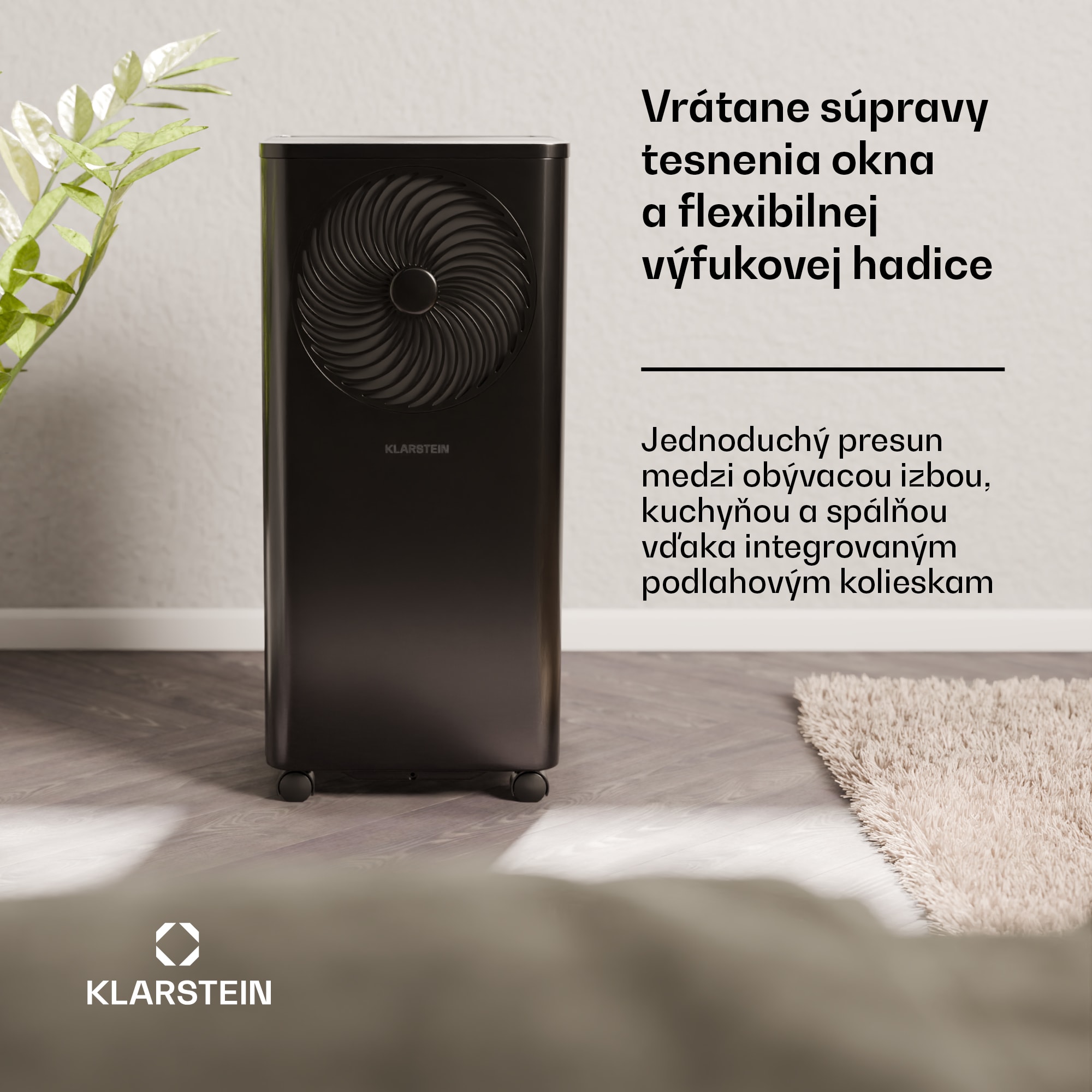 Klarstein Aero Ring 7K klimatizácia 7 000 BTU mobilná a smart pre max. 25 m² so hlasovým ovládaním – Obrázok 4