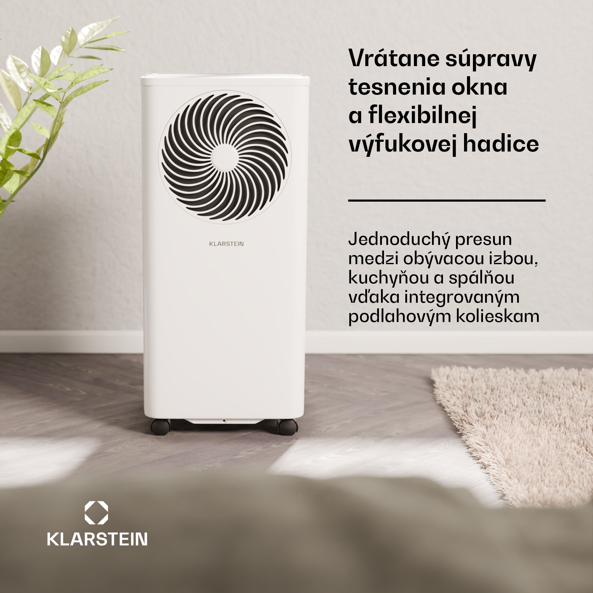 Klarstein Aero Ring 9K klimatizačné zariadenie 9 000 BTU mobilné a inteligentné pre max. 31 m² so hlasovým ovládaním – Obrázok 4