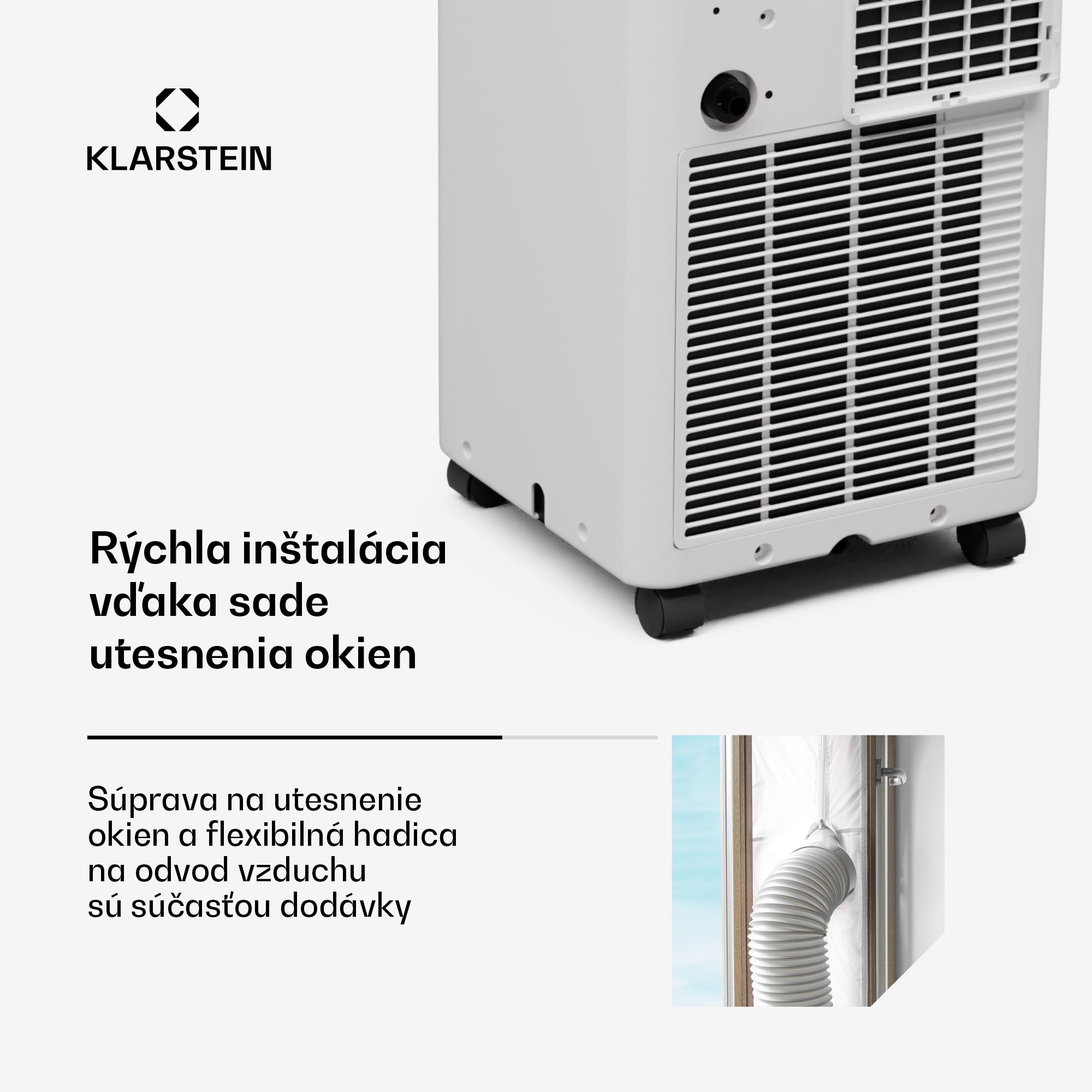 Klarstein Aero Ring 9K klimatizačné zariadenie 9 000 BTU mobilné a inteligentné pre max. 31 m² so hlasovým ovládaním – Obrázok 5