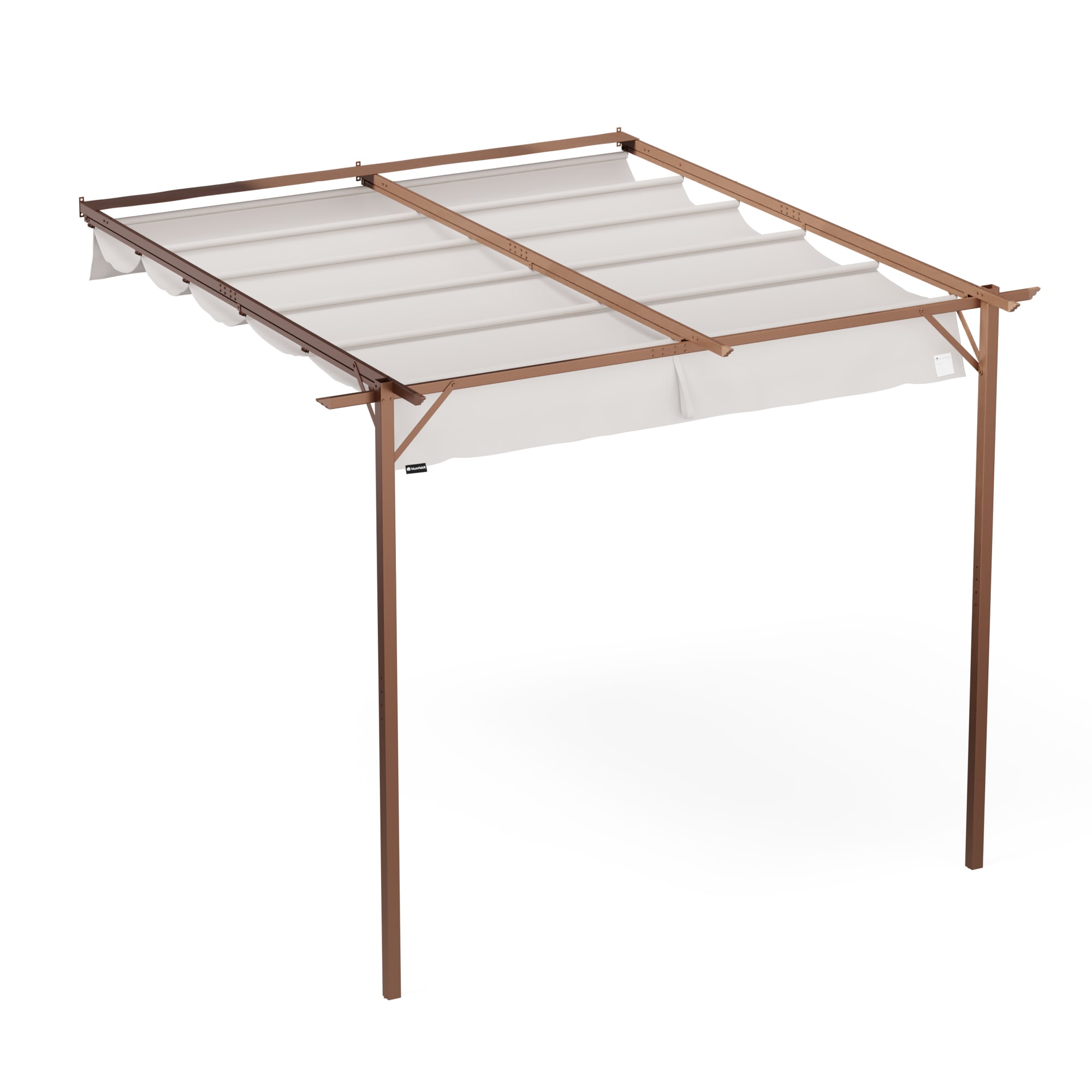 NA Blumfeldt Pantheon Wall Pergola, nástenná pergola, 3 x 3 m, práškovo lakovná oceľ, odolná voči poveternostným vplyvom