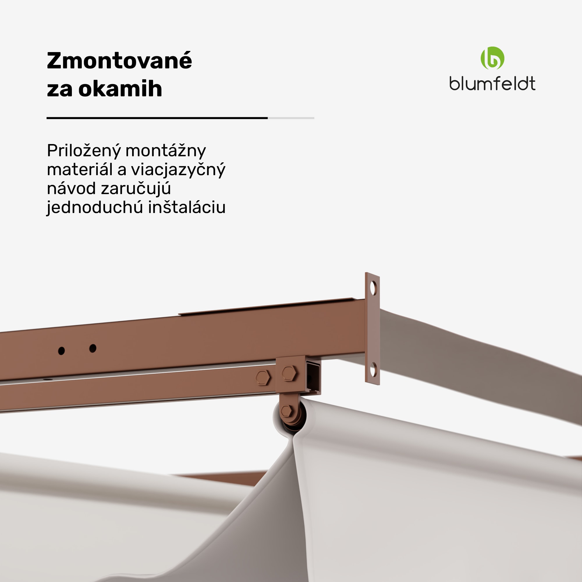 NA Blumfeldt Pantheon Wall Pergola, nástenná pergola, 3 x 4 m, práškovo lakovná oceľ, odolná voči poveternostným vplyvom – Obrázok 4