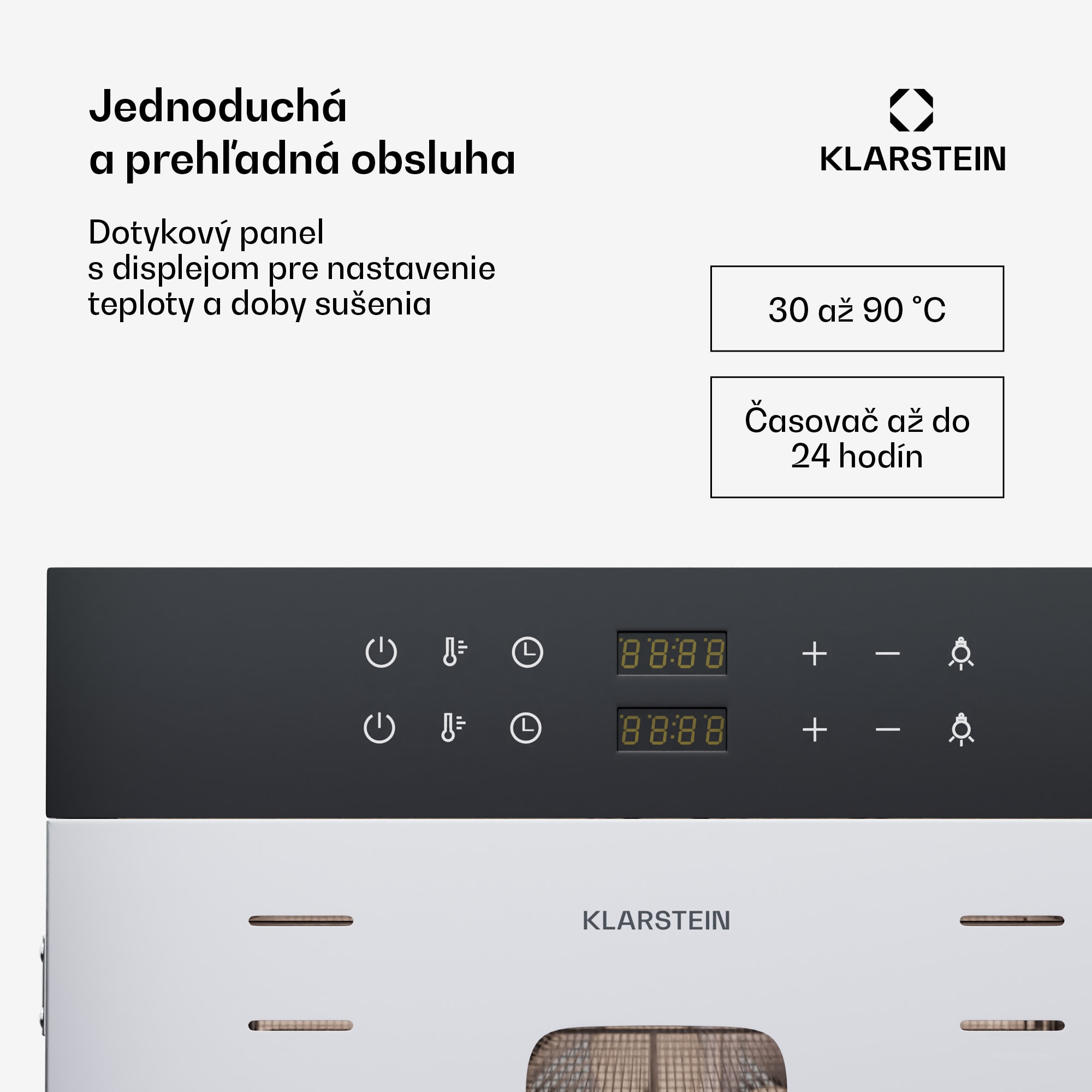 Klarstein Master Jerky 500 Vertical, sušička, výkon 3 000 W, s dvoma komorami, teplotný rozsah 30 - 90 °C – Obrázok 4