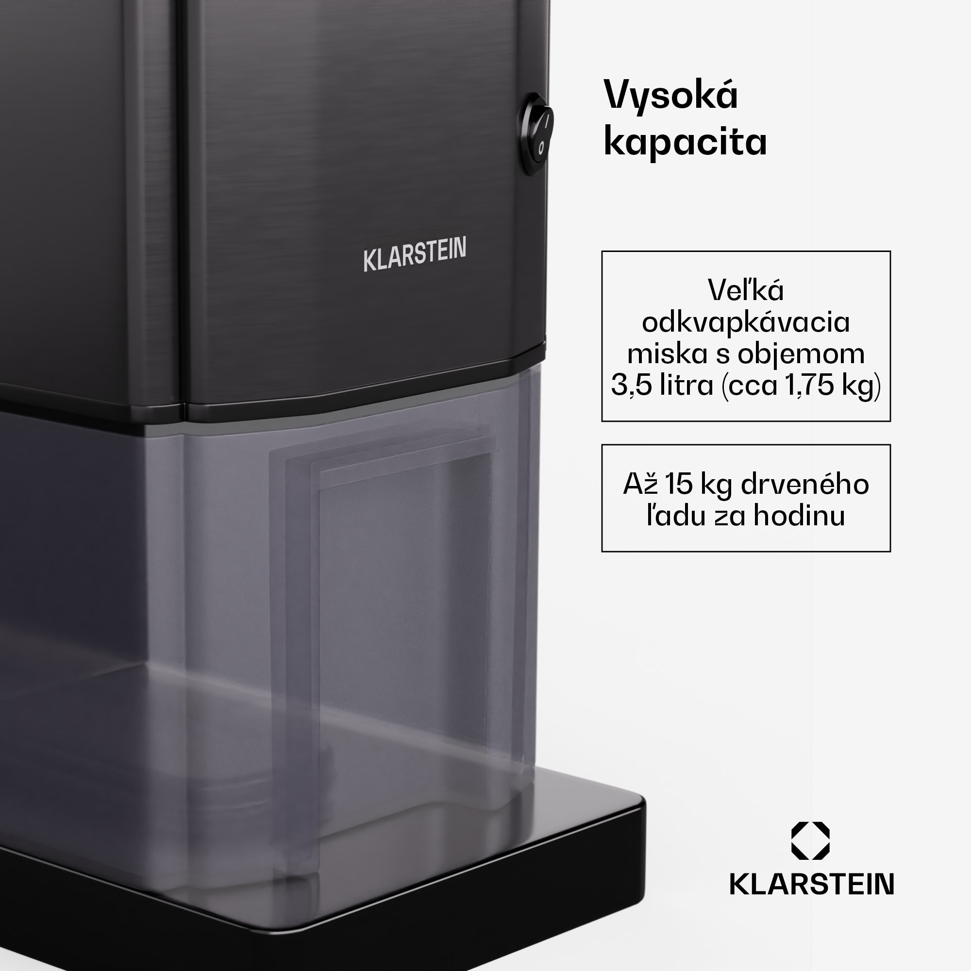 OneConcept Icebreaker, drvič ľadu, 15 kg/h, 3,5 l zásobník na ľad – Obrázok 3