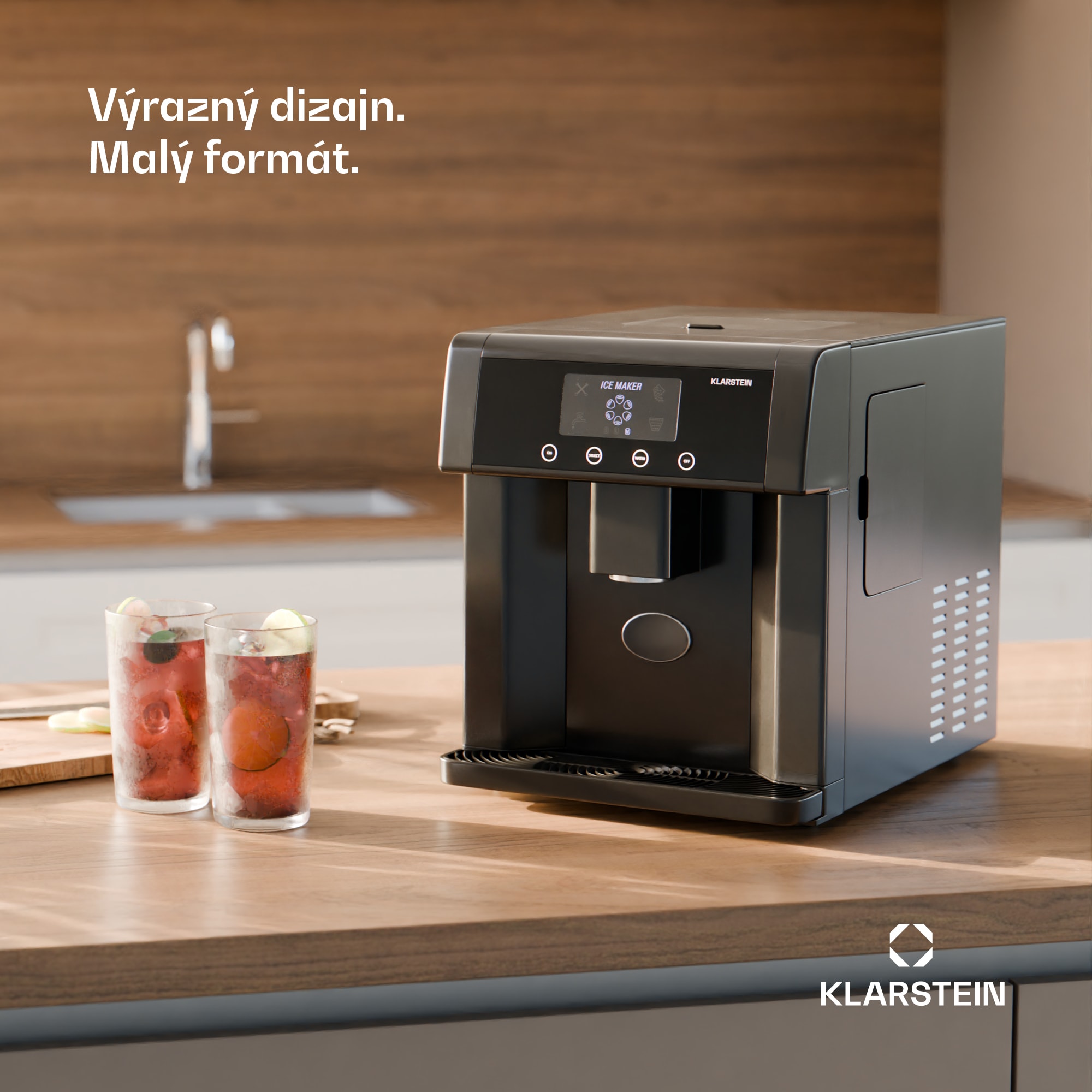 Klarstein Eiszeit výrobník kociek ľadu z nehrdzavejúcej ocele 3 veľkosti kociek ľadu strieborná – Obrázok 3