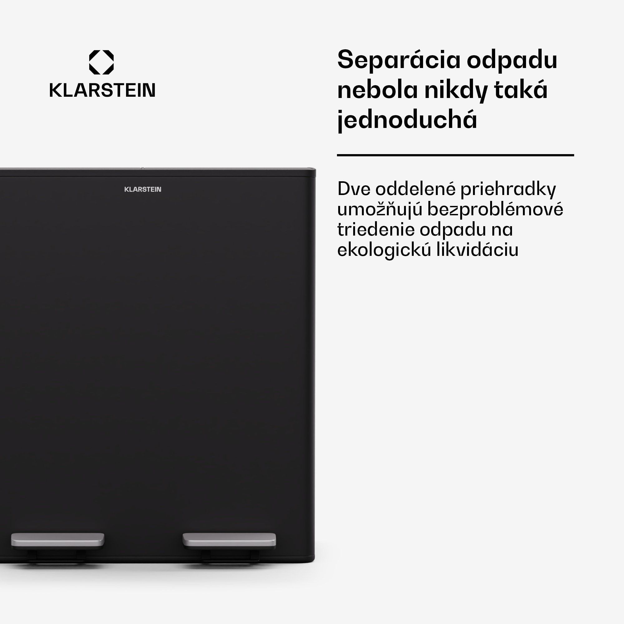 Klarstein EcoVista, odpadkový kôš s kompostérom, 40 l + 3 l/kôš + kompostér, Soft-Close – Obrázok 2