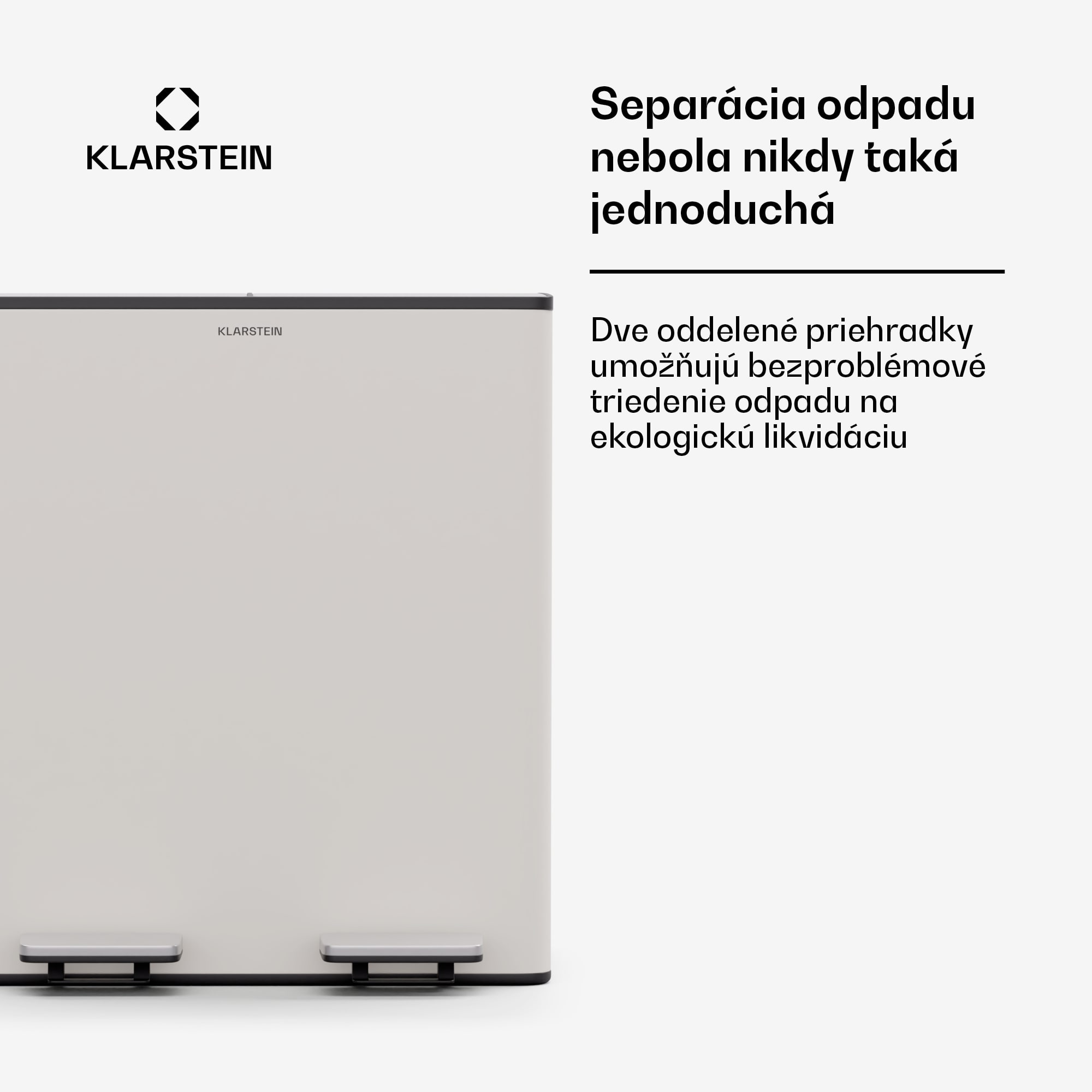 Klarstein EcoVista, odpadkový kôš s kompostérom, 40 l + 3 l/kôš + kompostér, Soft-Close – Obrázok 2