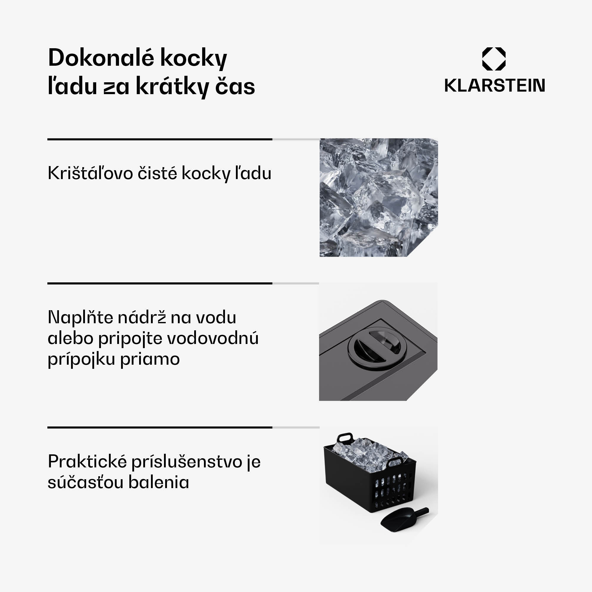 Klarstein FrostMaster, výrobník ľadu, 40 kg kociek ľadu za deň, kryt z nehrdzavejúcej ocele, LED displej, vrátane naberačky ľadu – Obrázok 4