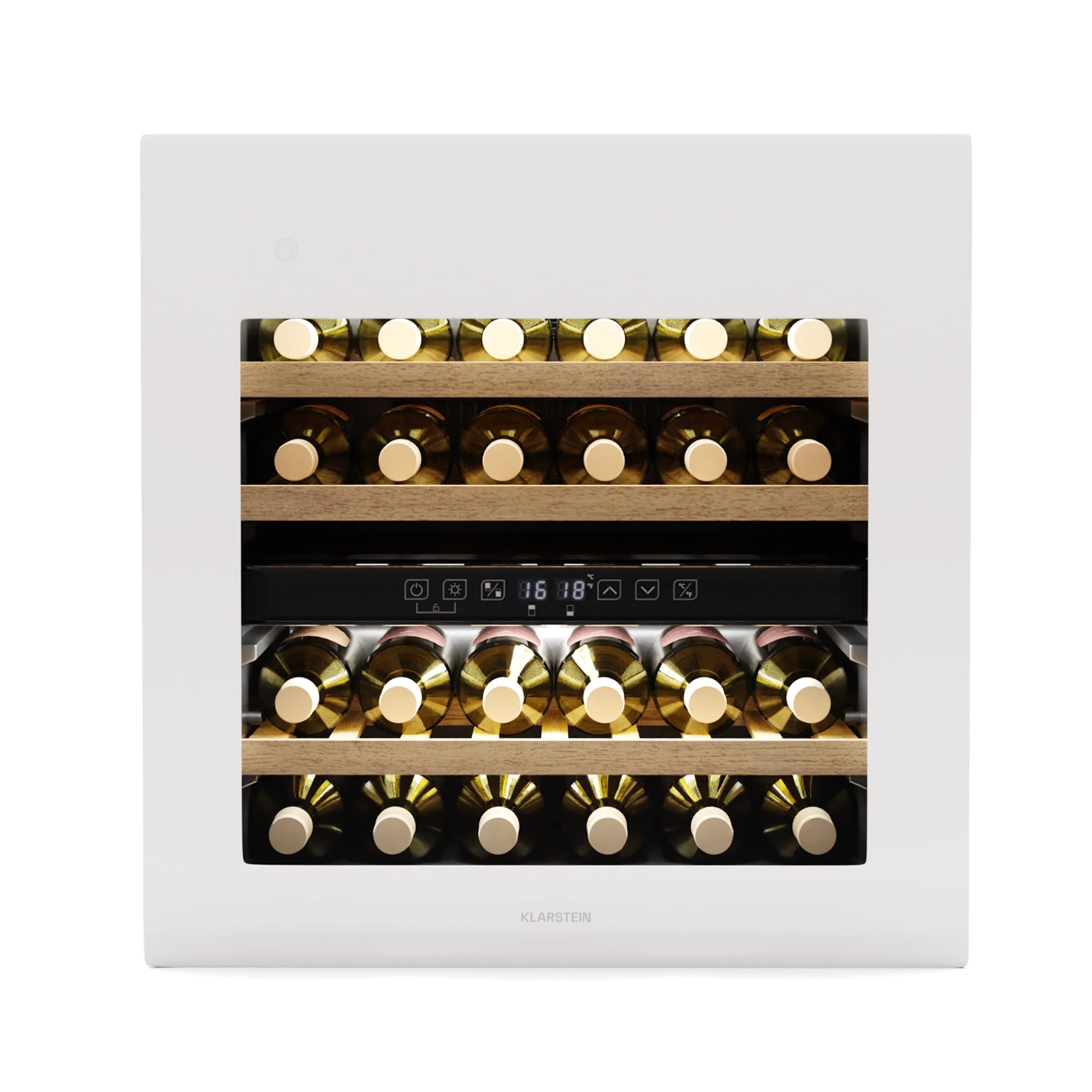 Klarstein Rhone 36 Duo chladnička na víno, 36 fliaš, LED ovládanie, push-to-open, tichá