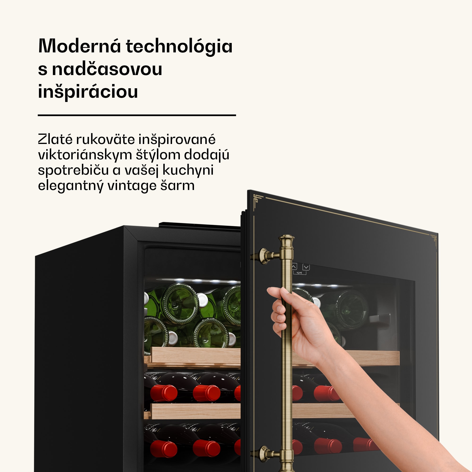 Klarstein Vinsider Victoria 28 chladnička na víno, 28 fliaš, dotyková, UV ochrana, LED, tichá, 2 police – Obrázok 4