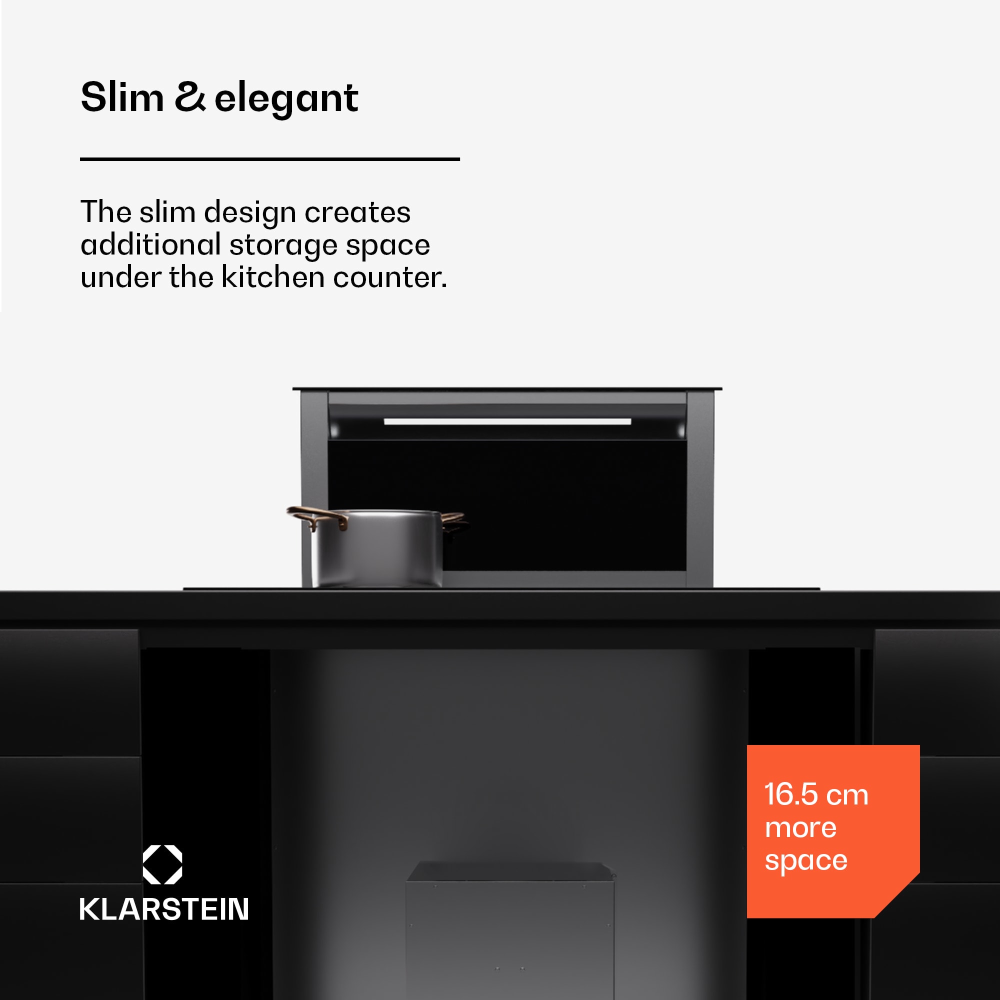 Klarstein Royal Flush Eco Slim 60, digestor, 60 cm, 650 m³/h, A – Obrázok 5