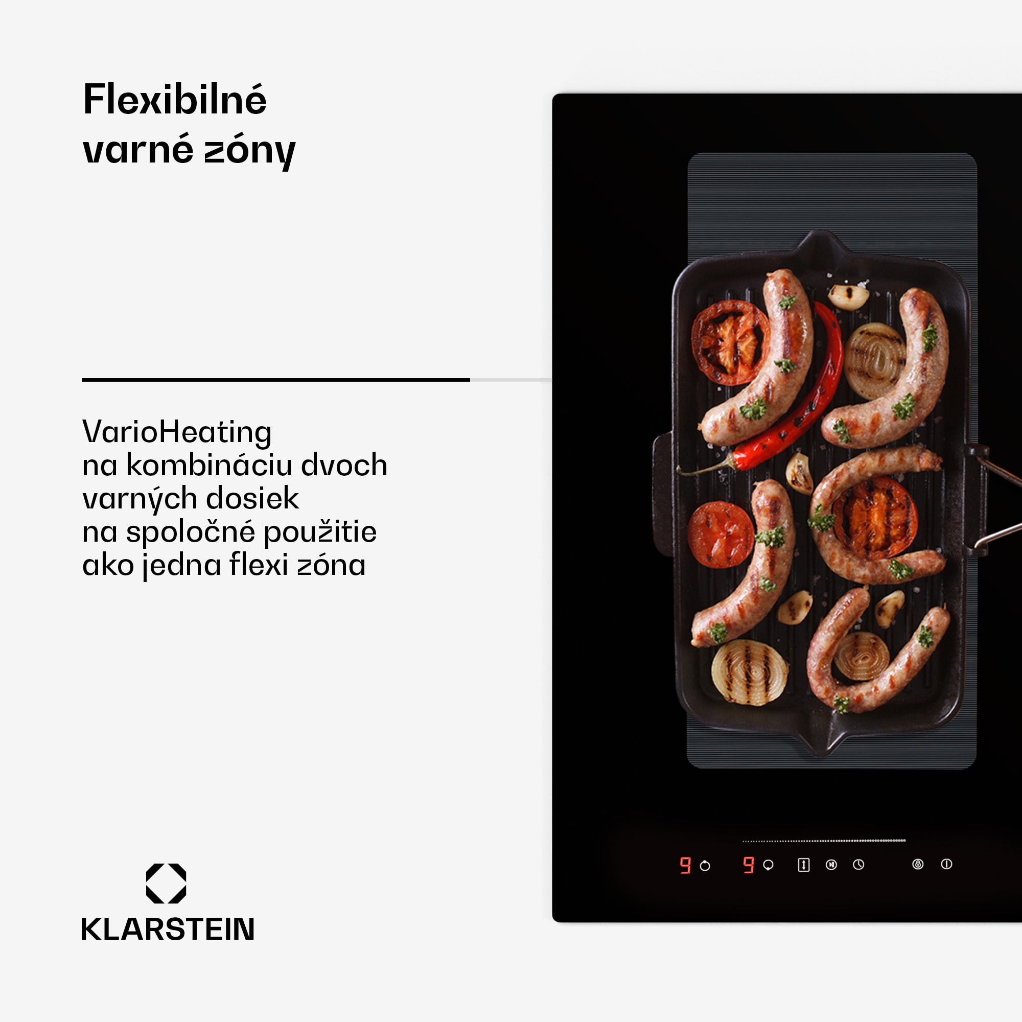 Klarstein Full House 72 Down Air System, indukčná varná doskA digestor, 329 m³/h, EEC A – Obrázok 3