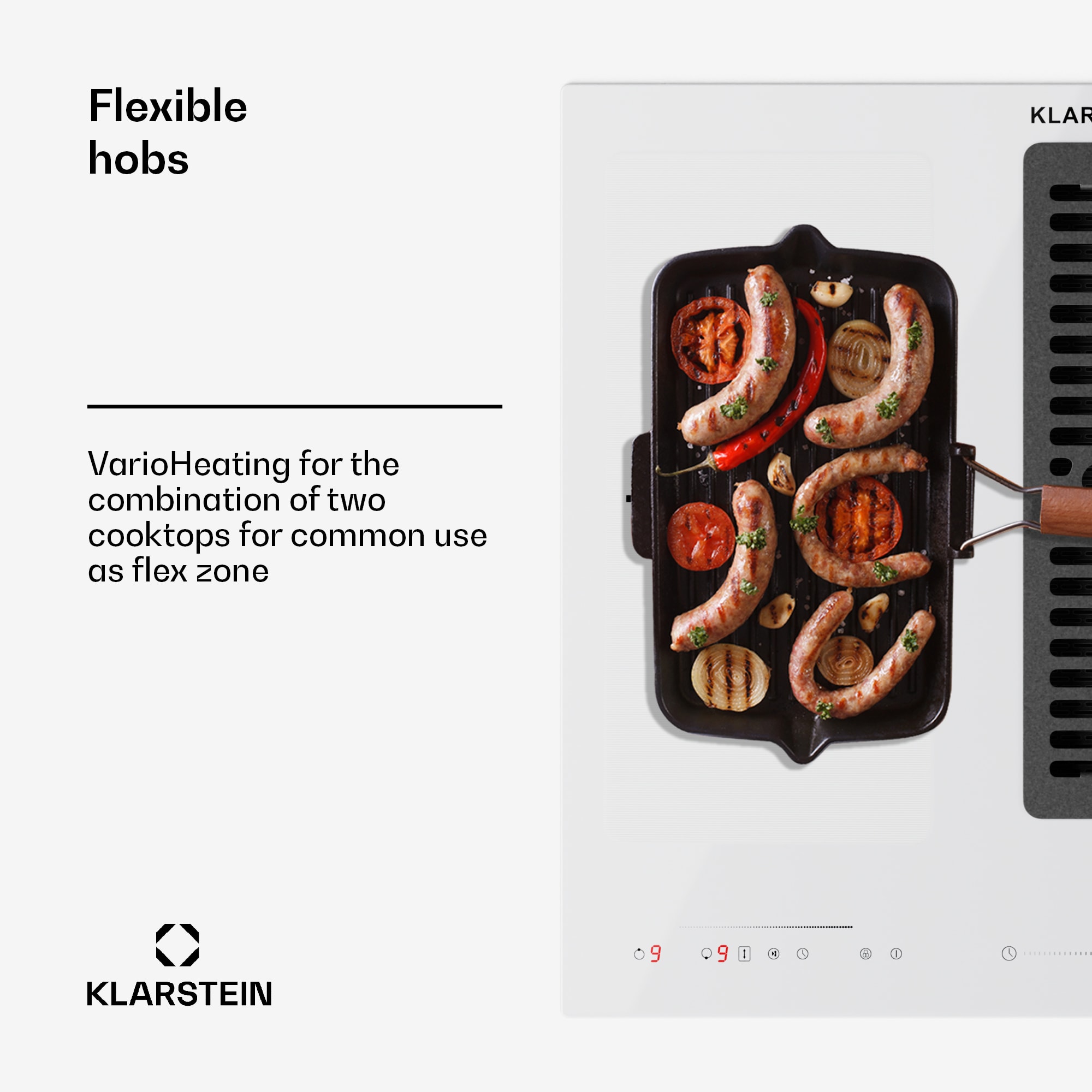 Klarstein Full House 60 Down Air System, indukčná varná doskA digestor, 329 m³/h, EEC A – Obrázok 3