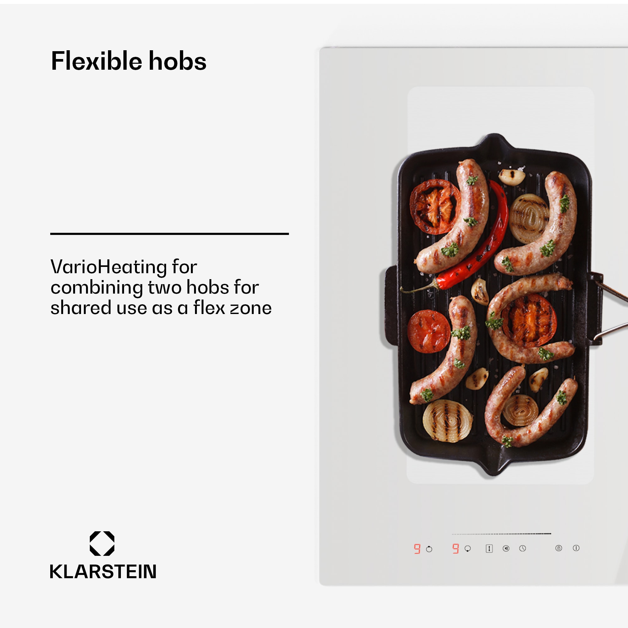 Klarstein Full House 72 Down Air System, indukčná varná doskA digestor, 329 m³/h, EEC A – Obrázok 3