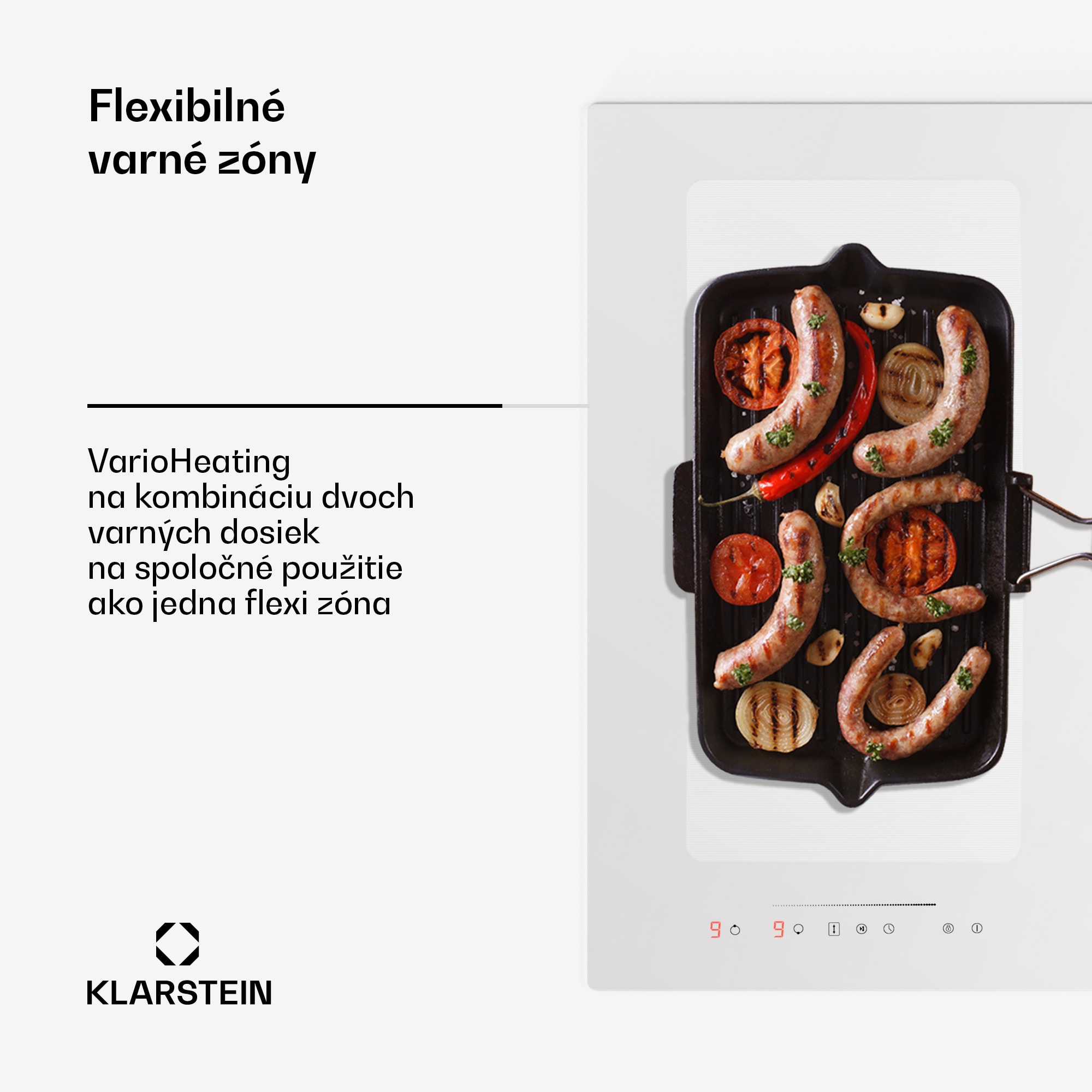Klarstein Full House 77 Down Air System, indukčná varná doskA digestor, 477 m³/h, EEC A – Obrázok 3