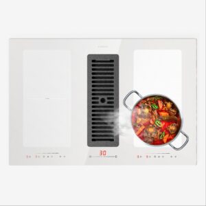 Klarstein Full House 77 Down Air System, indukčná varná doskA digestor, 477 m³/h, EEC A