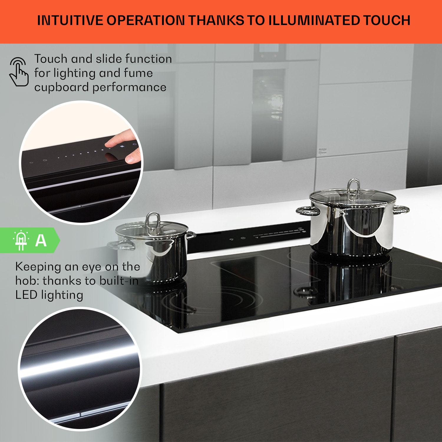 Klarstein Royal Flush Eco, digestor, 90 cm, 714 m³/h, A+ – Obrázok 4