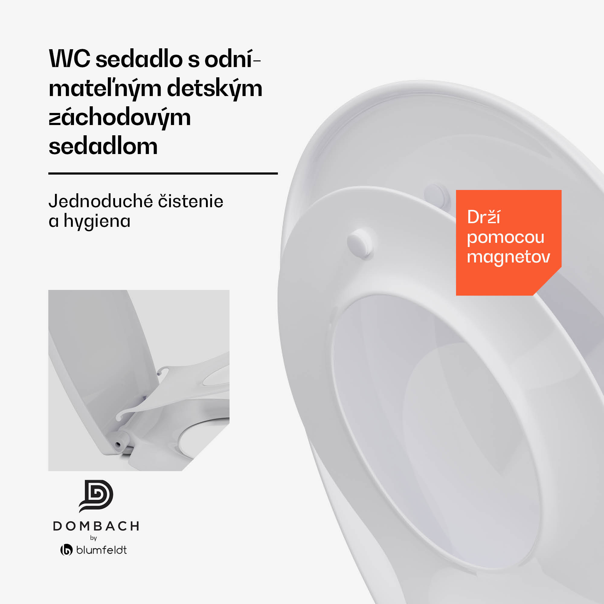 Blumfeldt Lil'Loo odnímateľné detské záchodové sedadlo, antibakteriálne, soft-close, do 175 kg – Obrázok 2