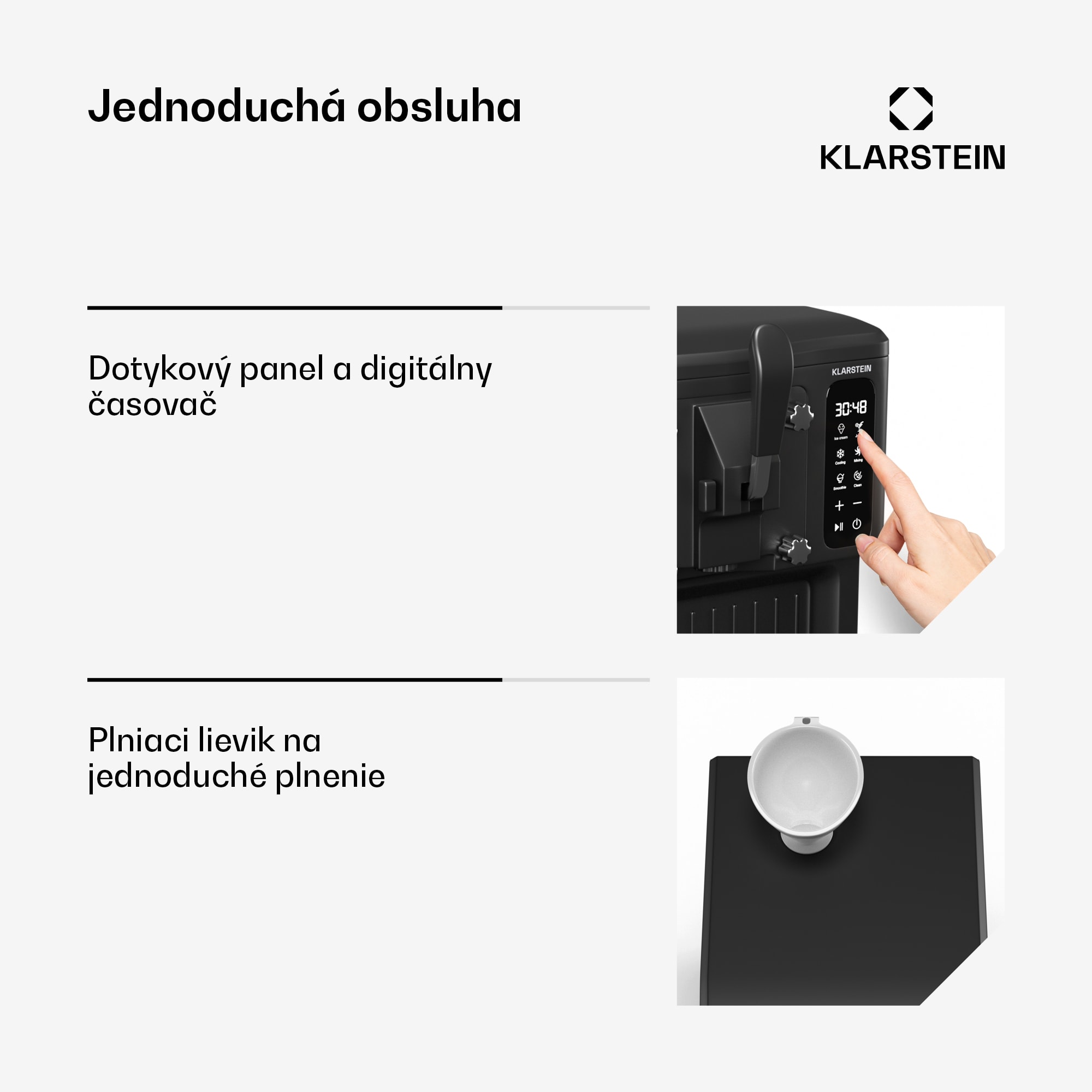 Klarstein SweetSwirl zmrzlinovač, zmrzlina, smoothies a mliečne koktaily, automatické čistenie – Obrázok 5