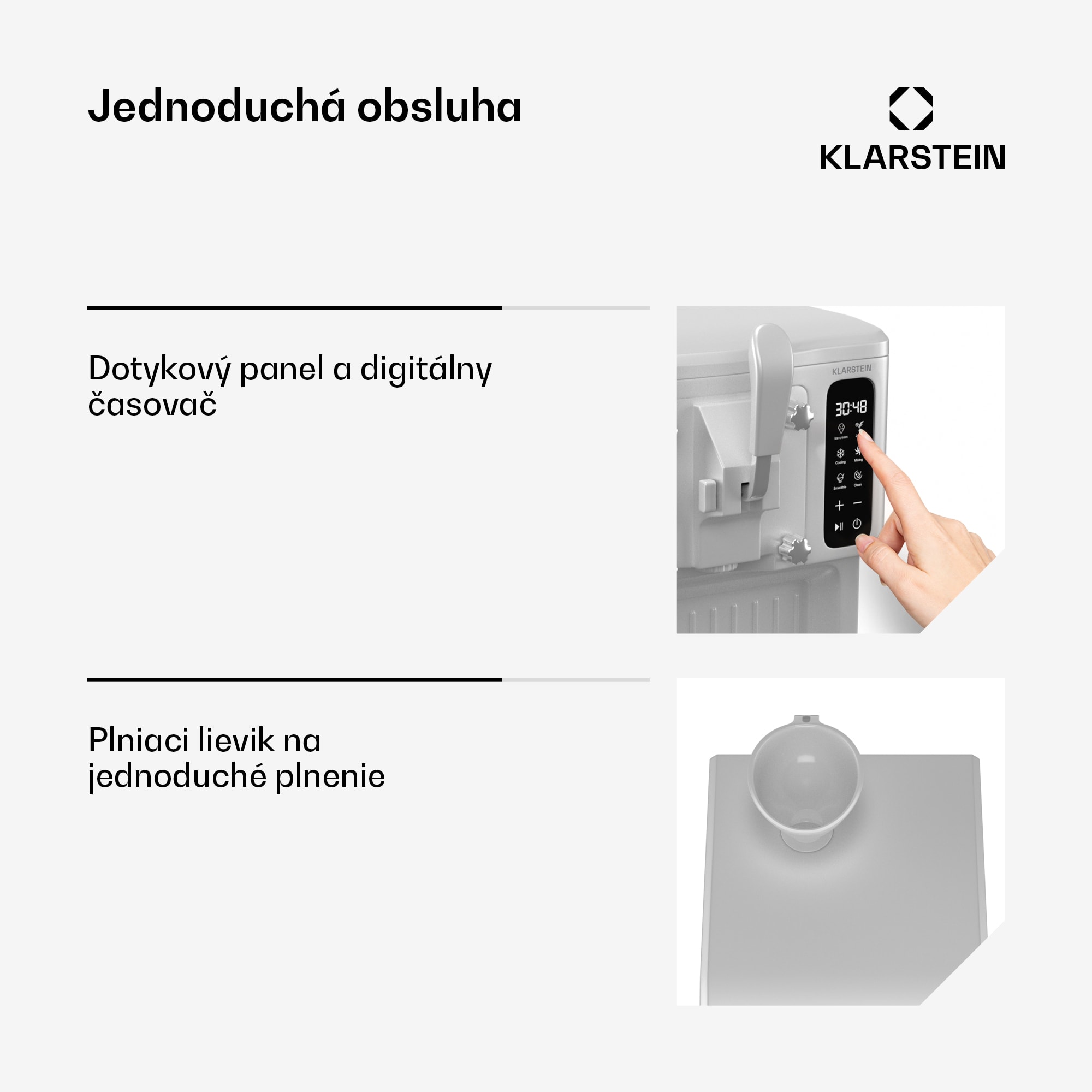 Klarstein SweetSwirl zmrzlinovač, zmrzlina, smoothies a mliečne koktaily, automatické čistenie – Obrázok 5