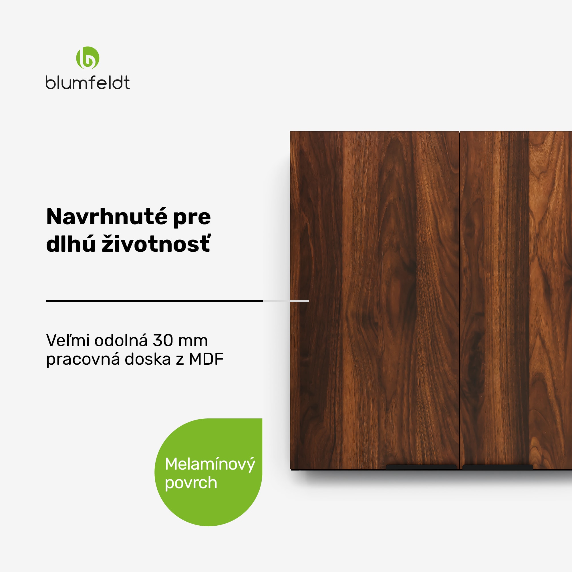 Blumfeldt WoodVista vysoká skrinka, Soft-Close, hliníkové rukoväte, udržateľné materiály – Obrázok 2