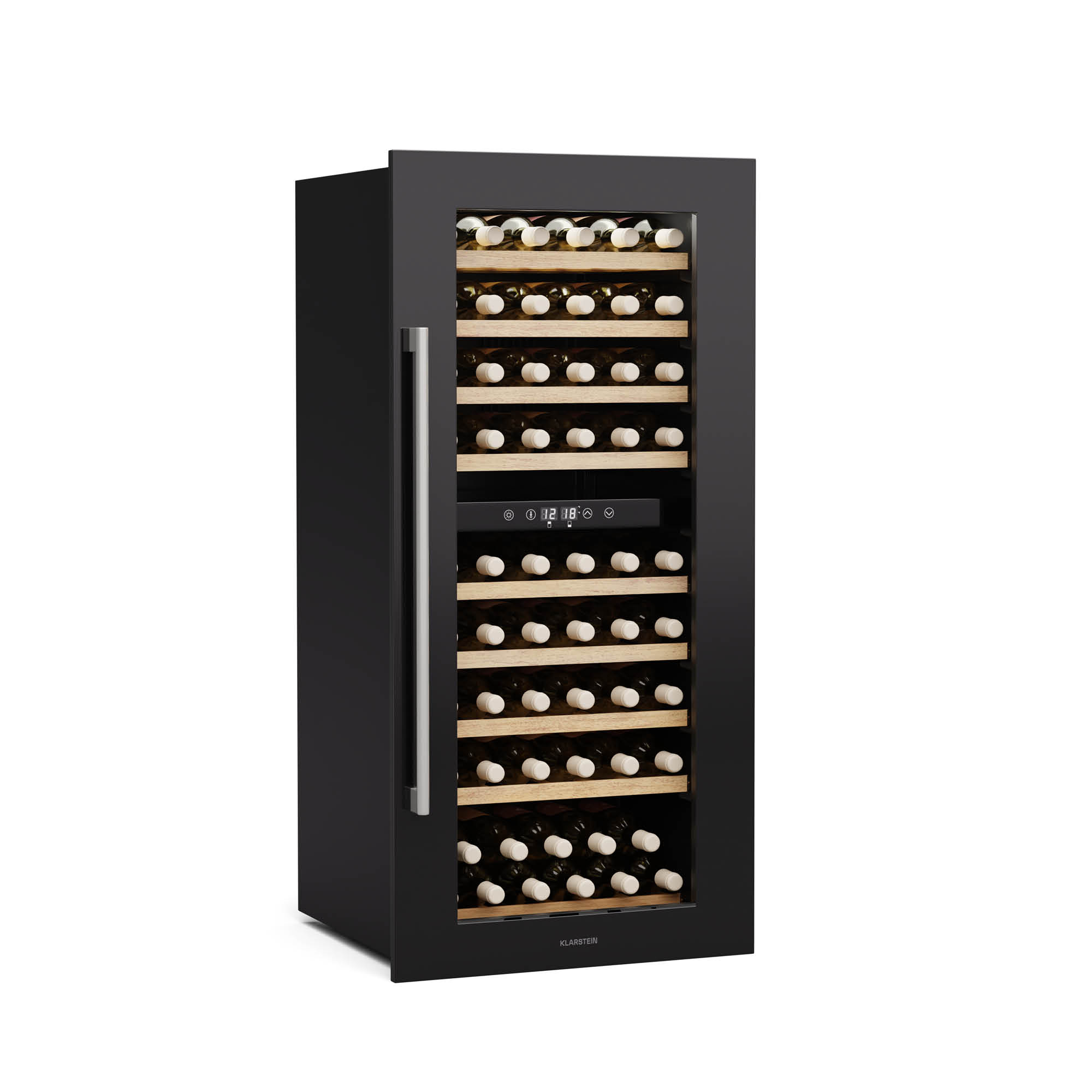 Klarstein Vinsider Duo chladnička na víno, 79 fliaš, 2 chladiace zóny, UV ochrana, 9 políc, Dotykové ovládanie