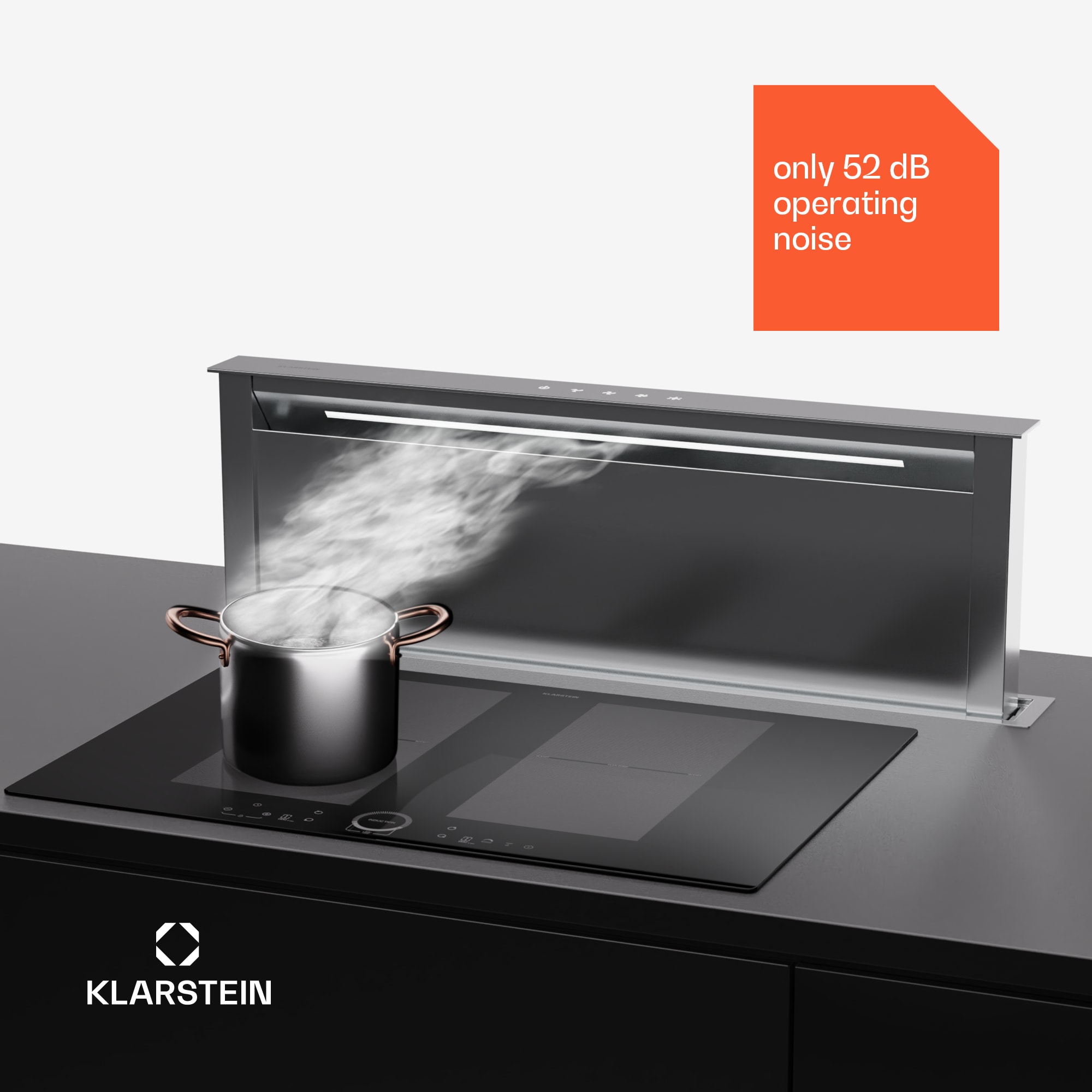 Klarstein Royal Flush Eco 90 digestor 90 cm 604 m³/h EEK A++ vrátane filtrov s aktívnym uhlím – Obrázok 5