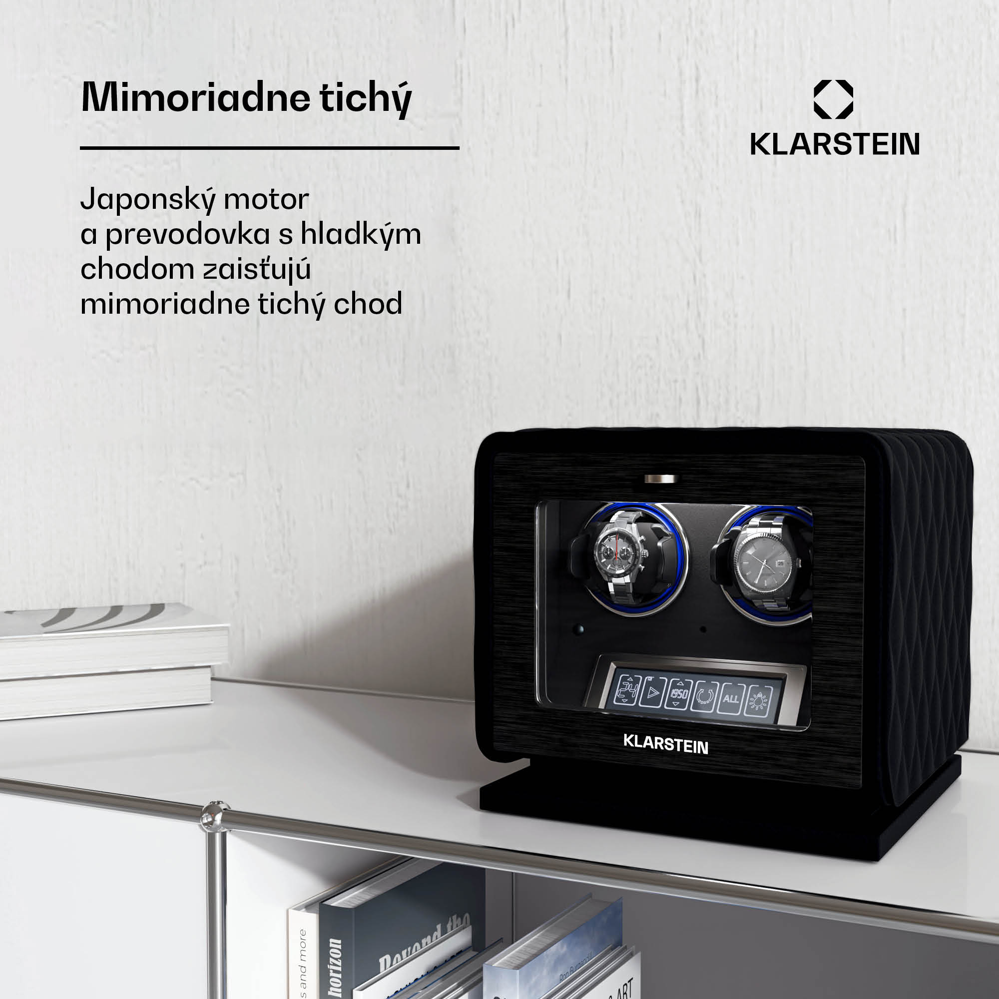 Klarstein LuminousTime naťahovač hodiniek, 2 hodinky, mnoho nastavení, LED, 10 dB – Obrázok 4