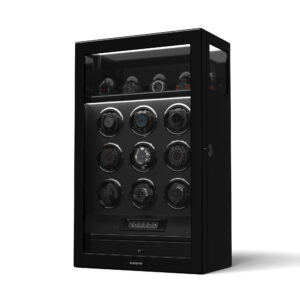 Klarstein SecureTouch naťahovač hodiniek, 9+4 hodinky, motor Mabuchi, klavírny lak, 41 režimov, zámok, LED diódy