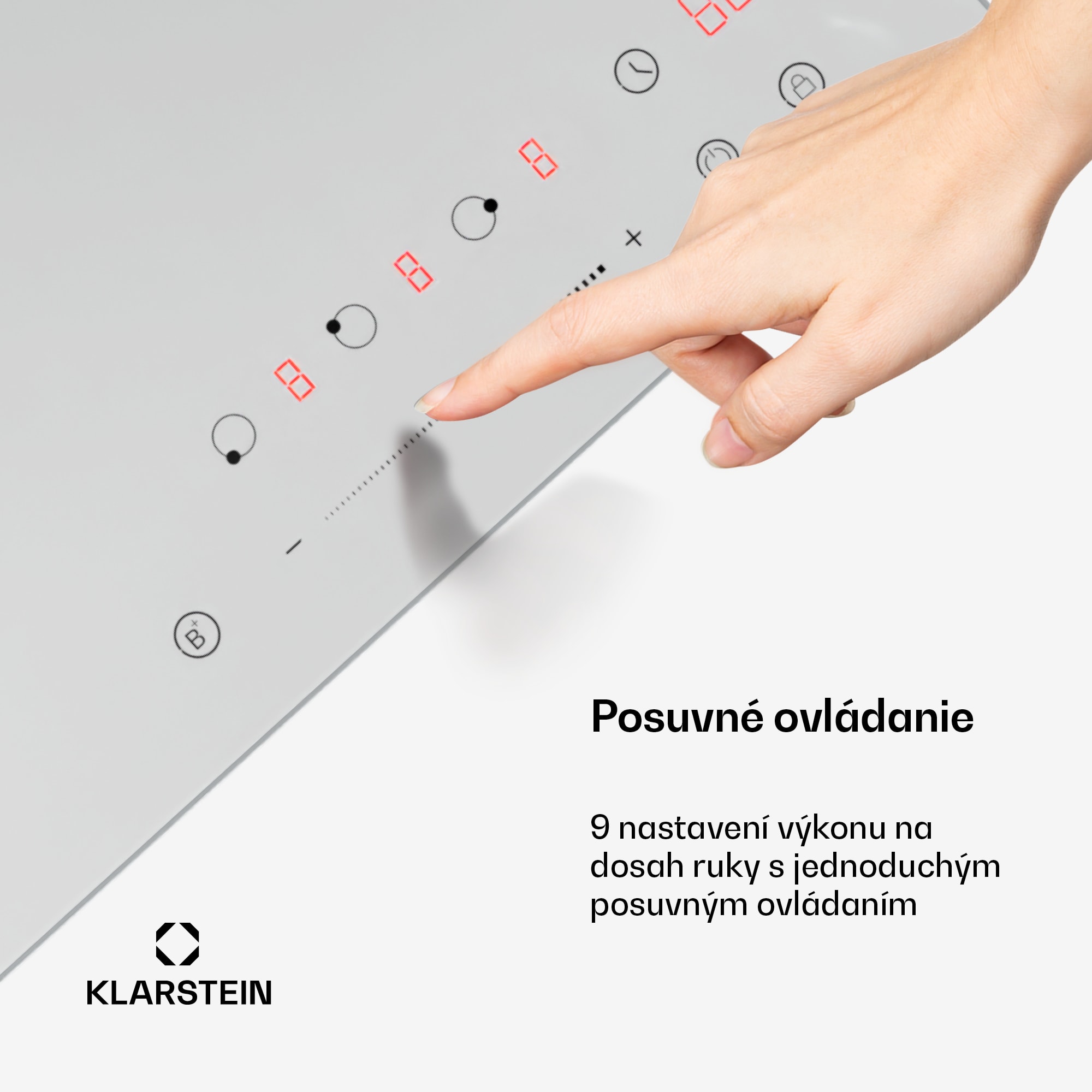 Klarstein Delicatessa Indukčná varná doska, 45 cm, 6600 W, 3 varné platne, Slider-Control, Boost – Obrázok 4